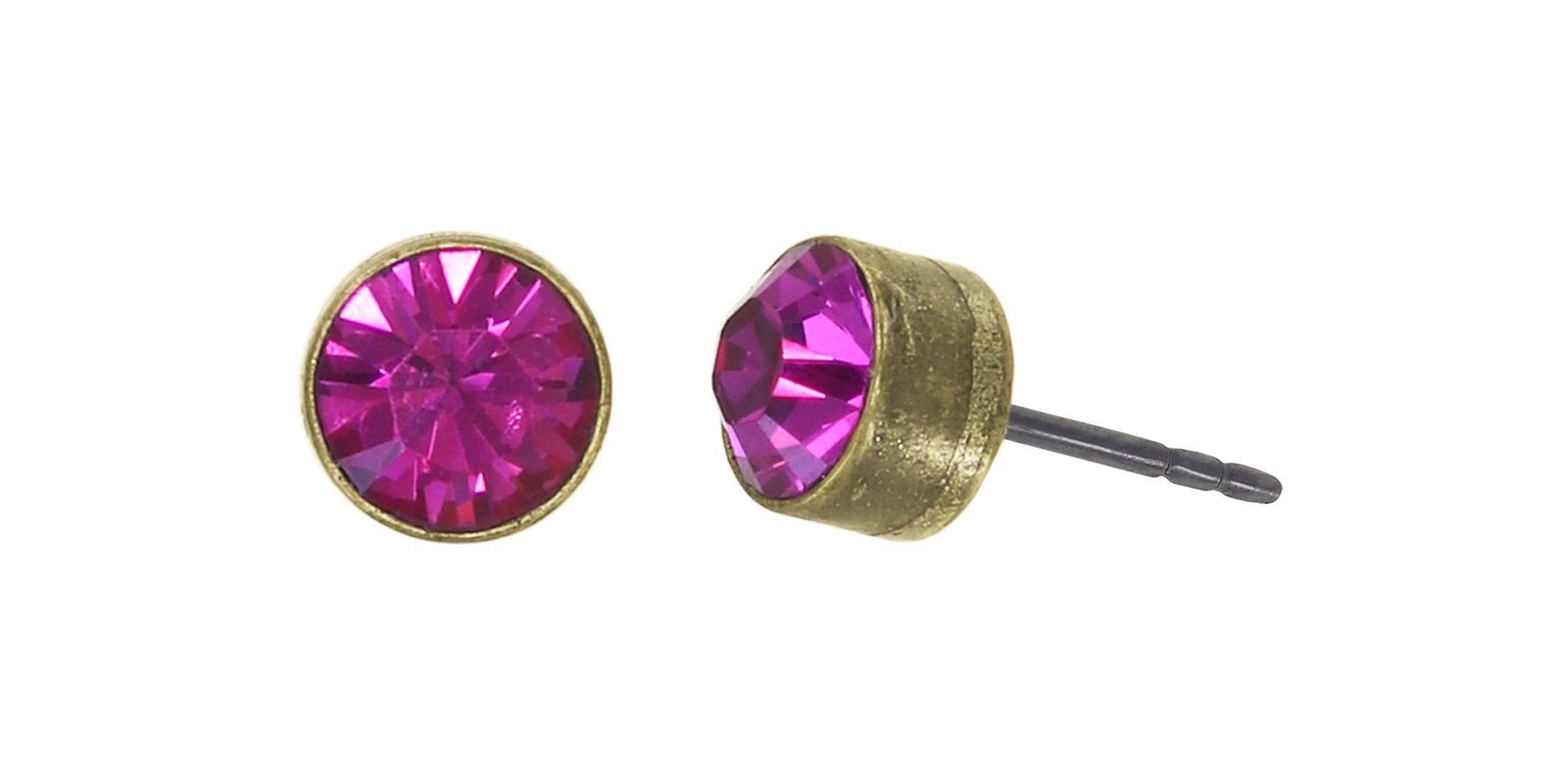 image pour Clou d'oreille Black Jack Rose Foncé fuchsia PP 32