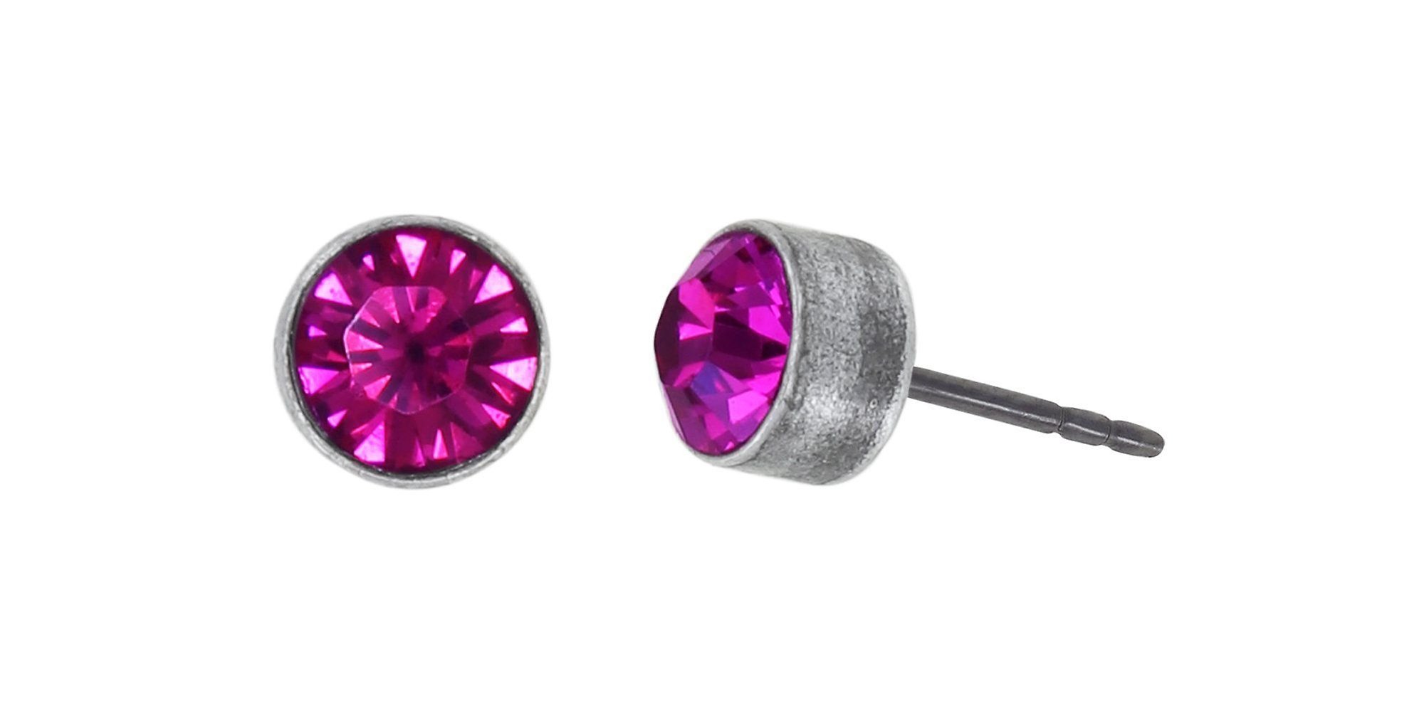 image pour Clou d'oreille Black Jack Rose Foncé fuchsia PP 32