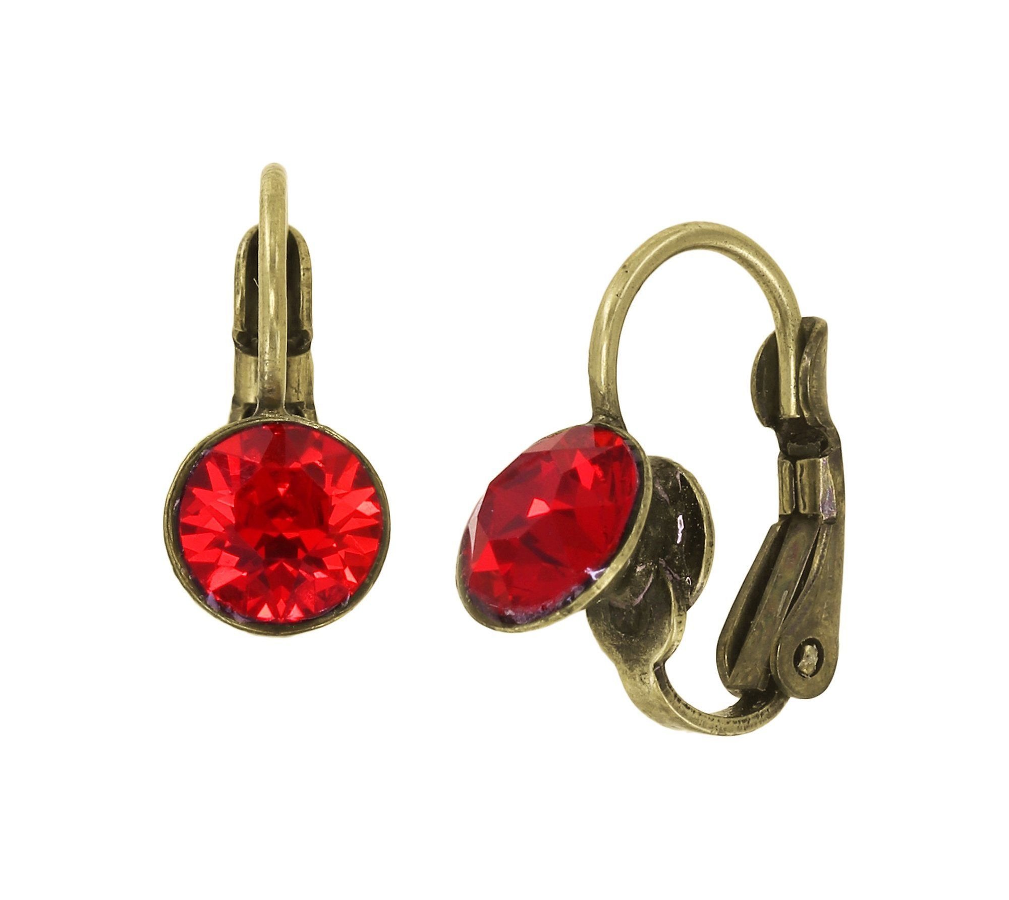 image pour Boucles d'oreilles Eurowire Black Jack Rouge light siam SS 29