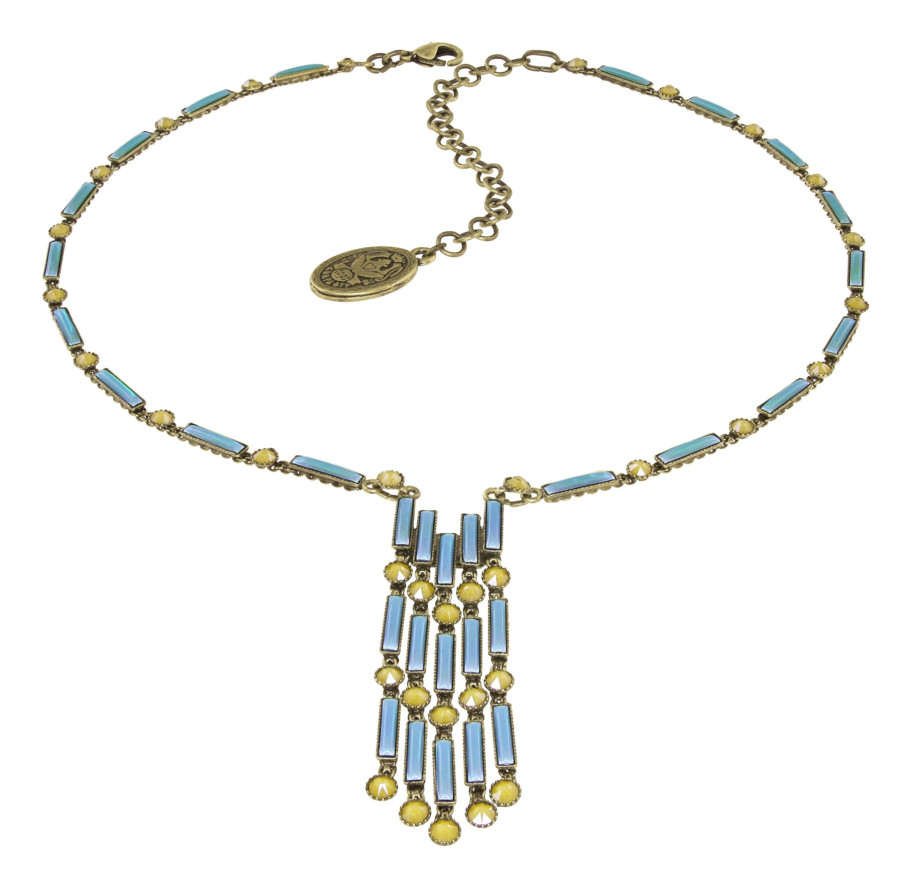 image pour Collier-Y Graphic Flow Bleu / Jaune  