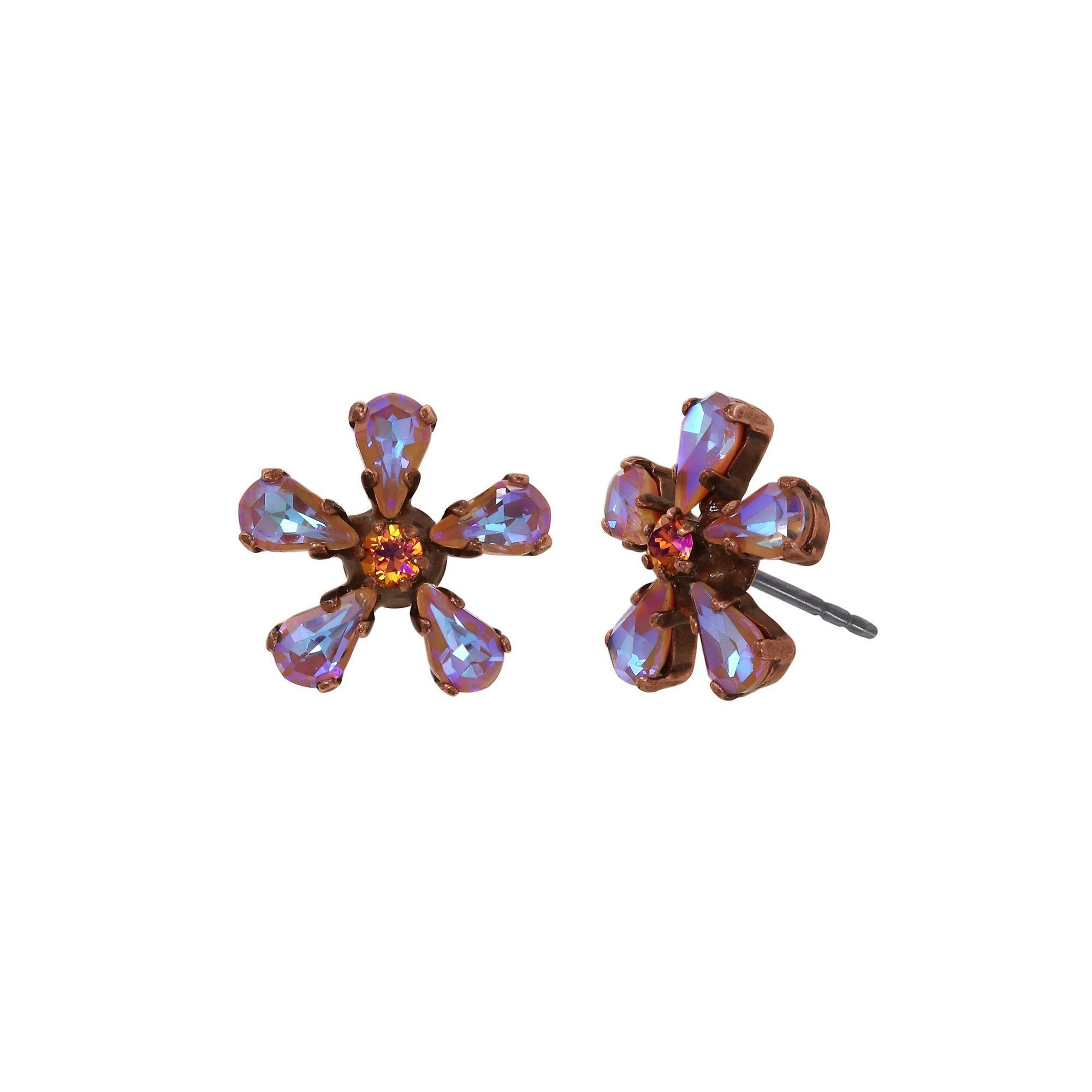 Bild für Ohrstecker Twisted Blossom pink/yellow  size XS