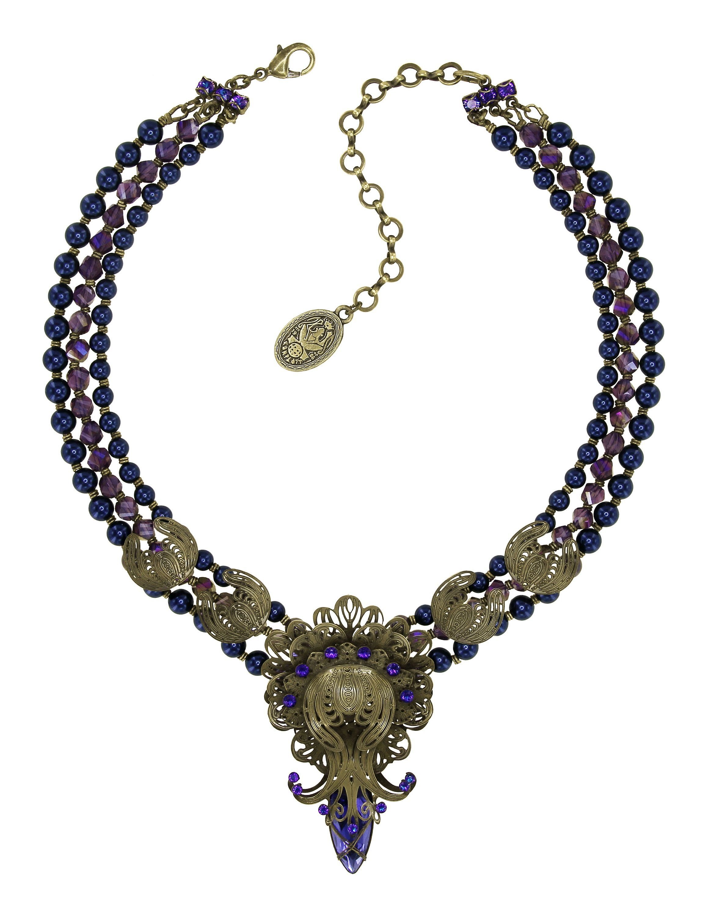 image for Necklace Harakiri Bloom Blue / Lila  large
