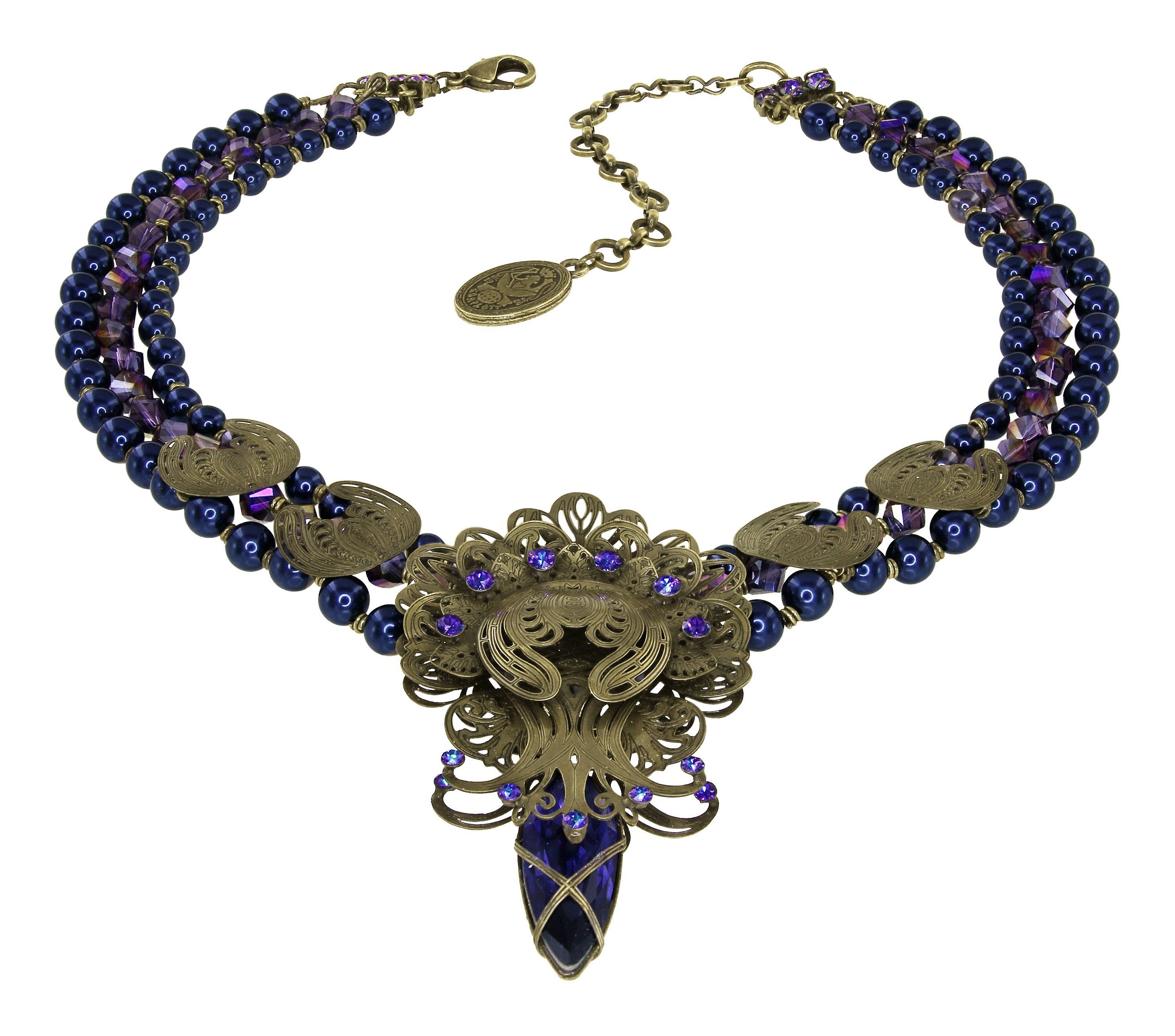 image for Necklace Harakiri Bloom Blue / Lila  large