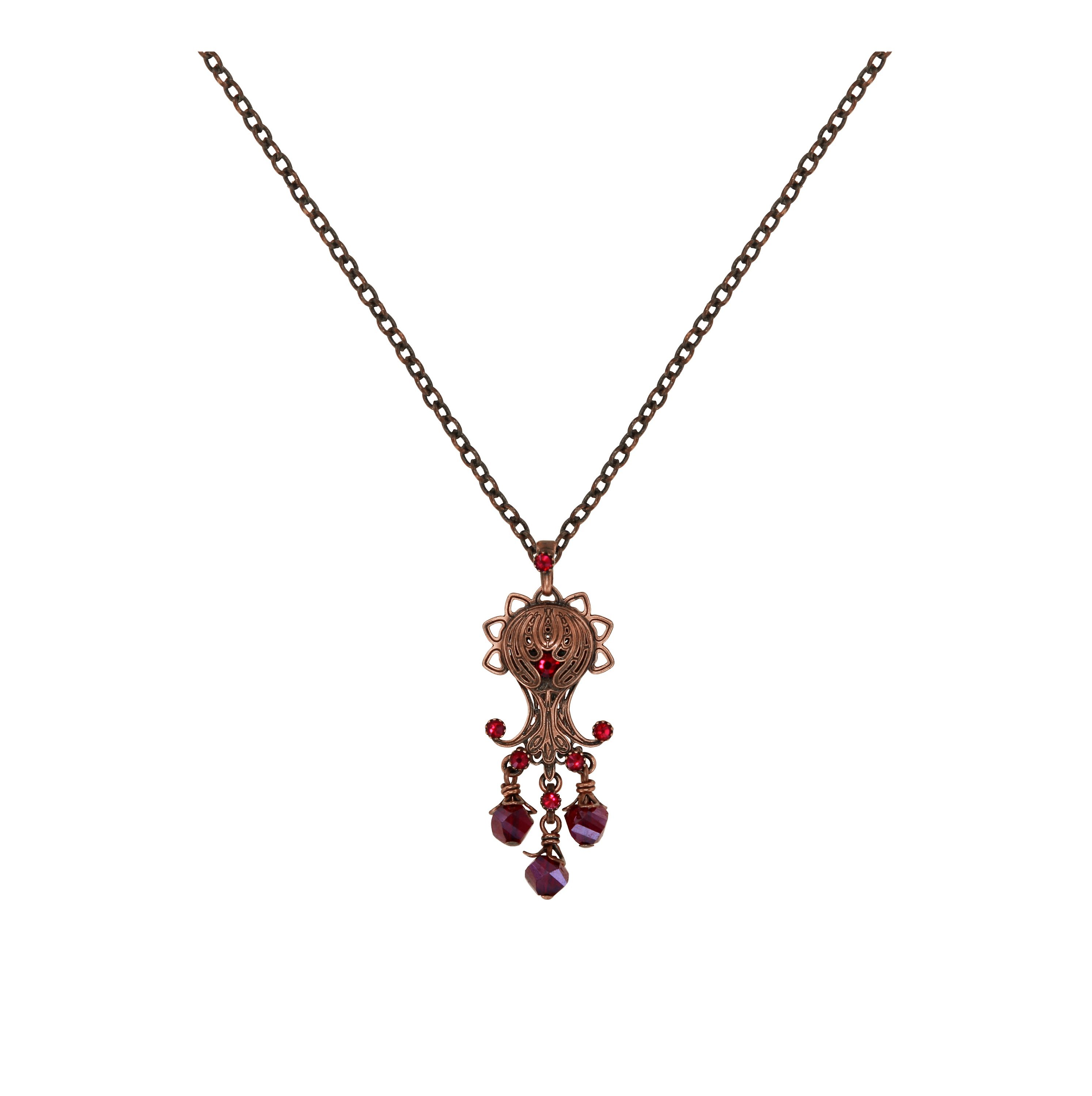 image for Necklace Pendant Harakiri Bloom Red  size S