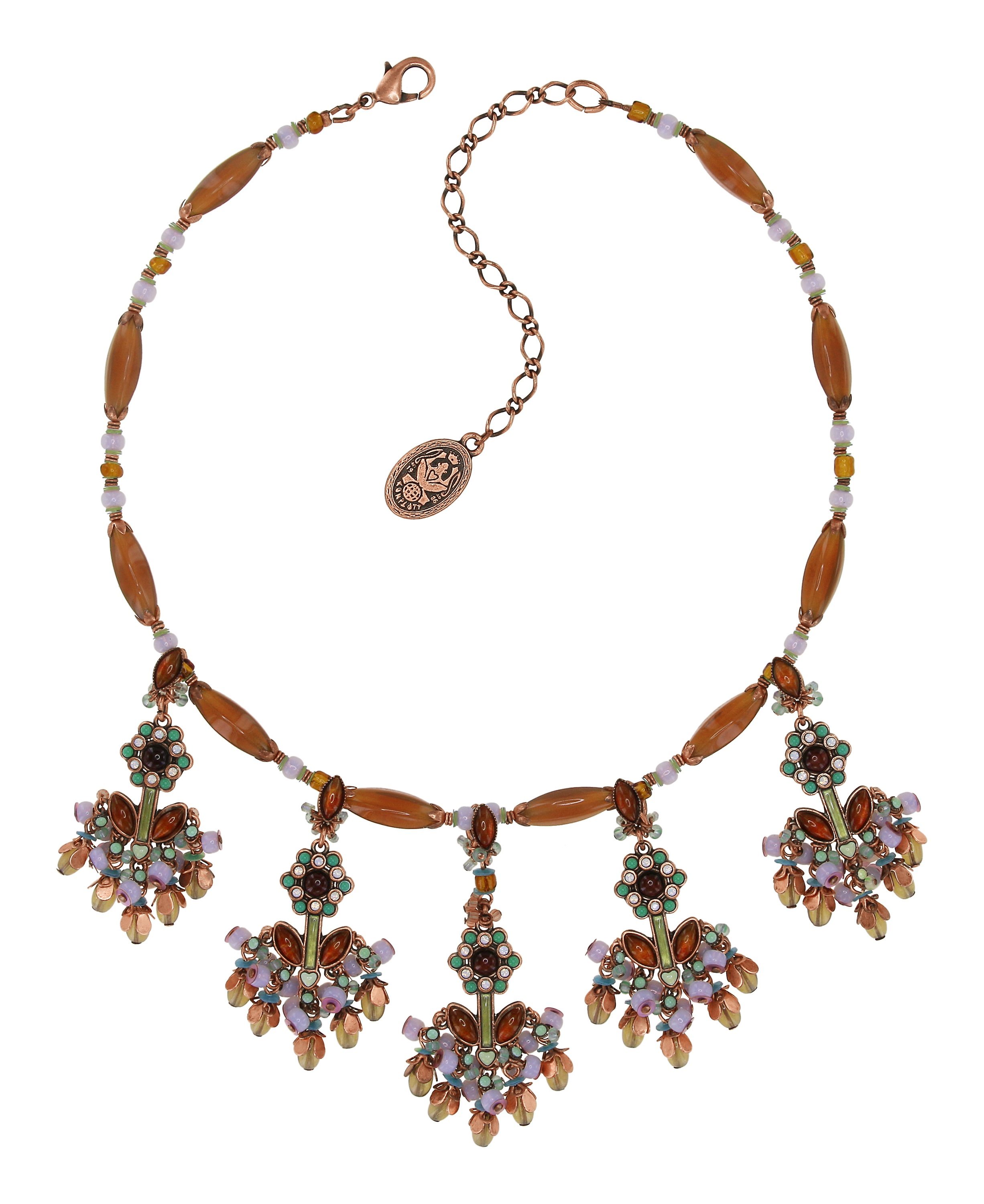 image for Necklace Mandala Brown / Green  