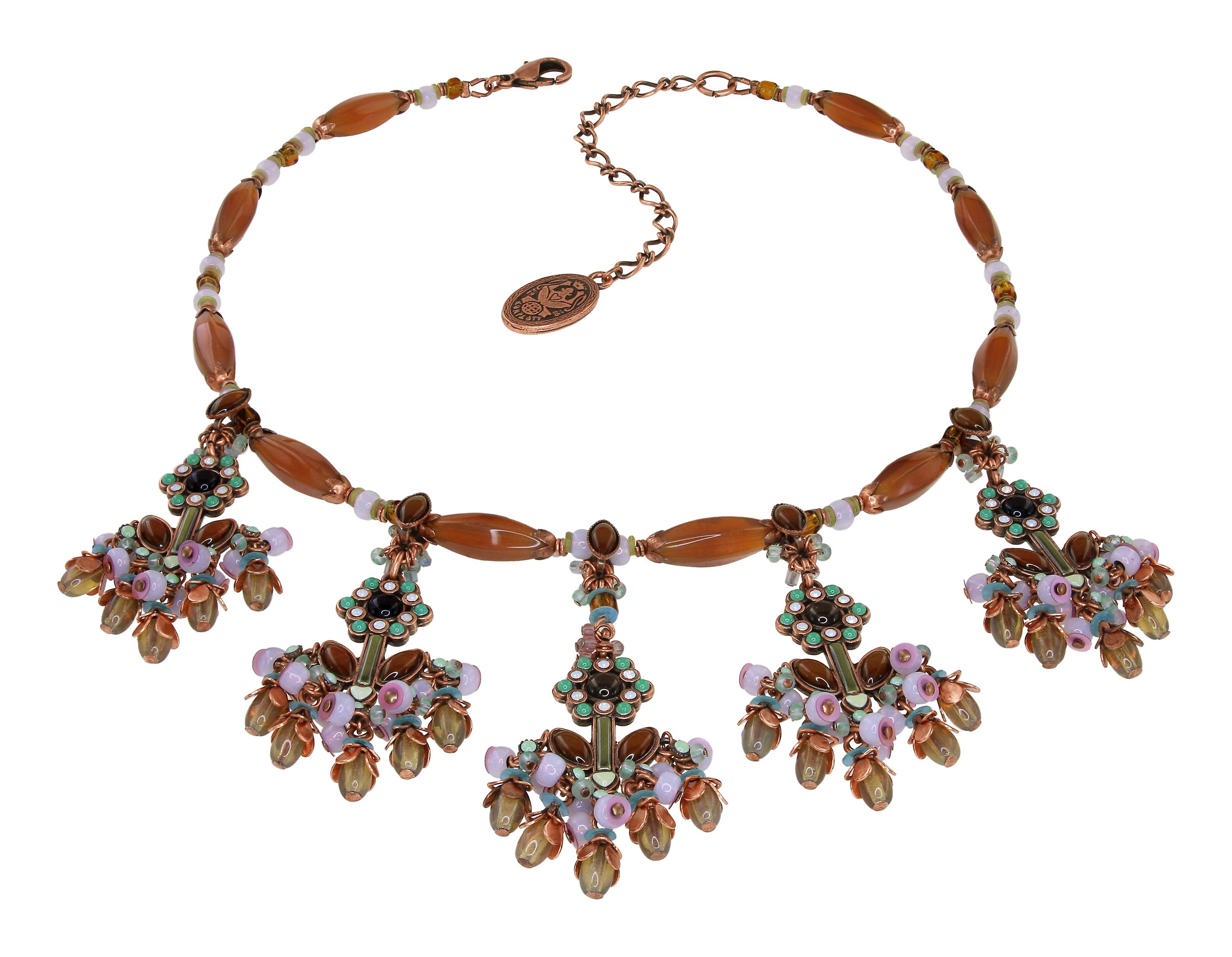 image pour Collier Mandala Marron / Vert  