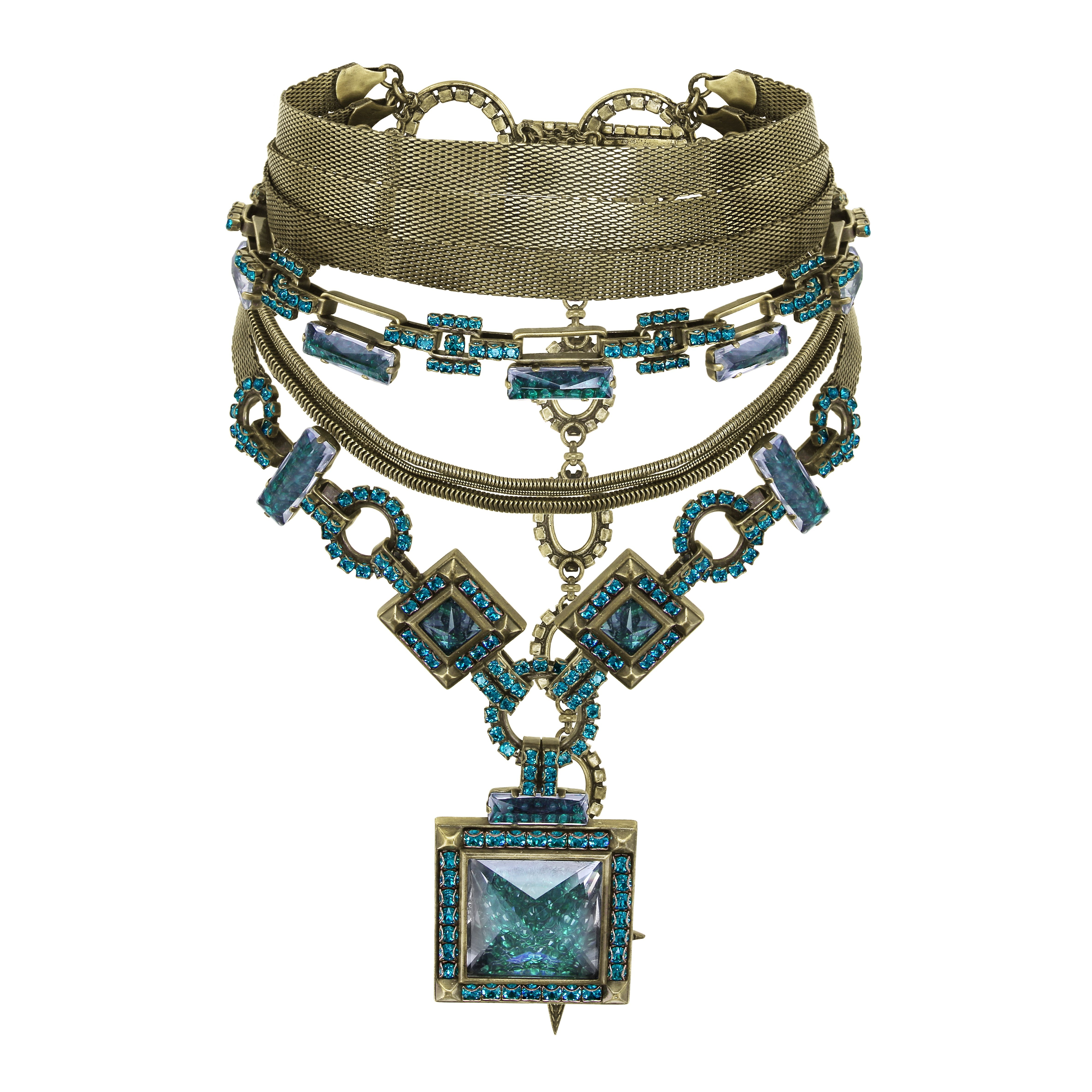 Bild für Halskette Collier Iceberg De Luxe Grün  