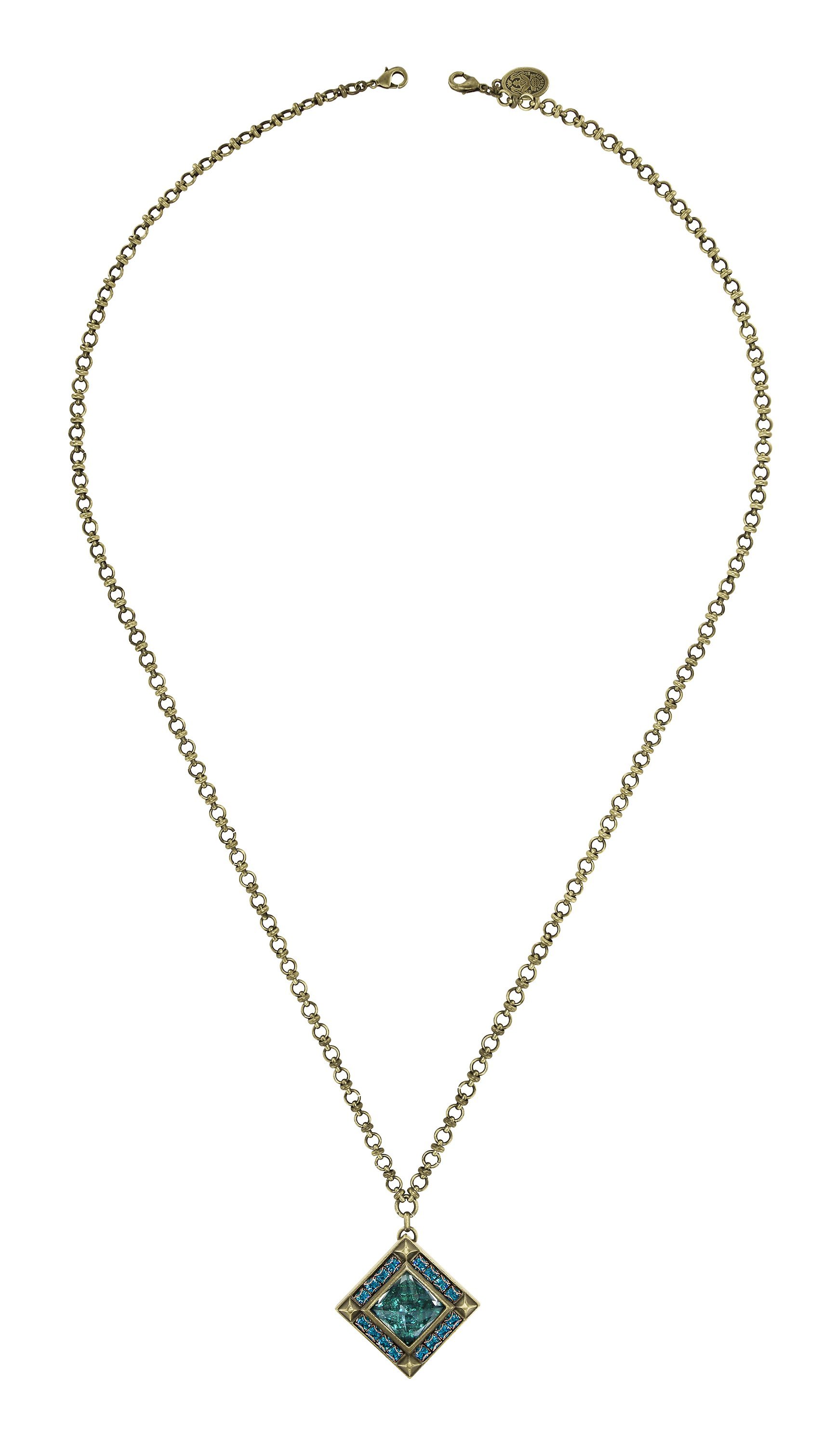 image for Necklace Pendant Iceberg De Luxe Green  