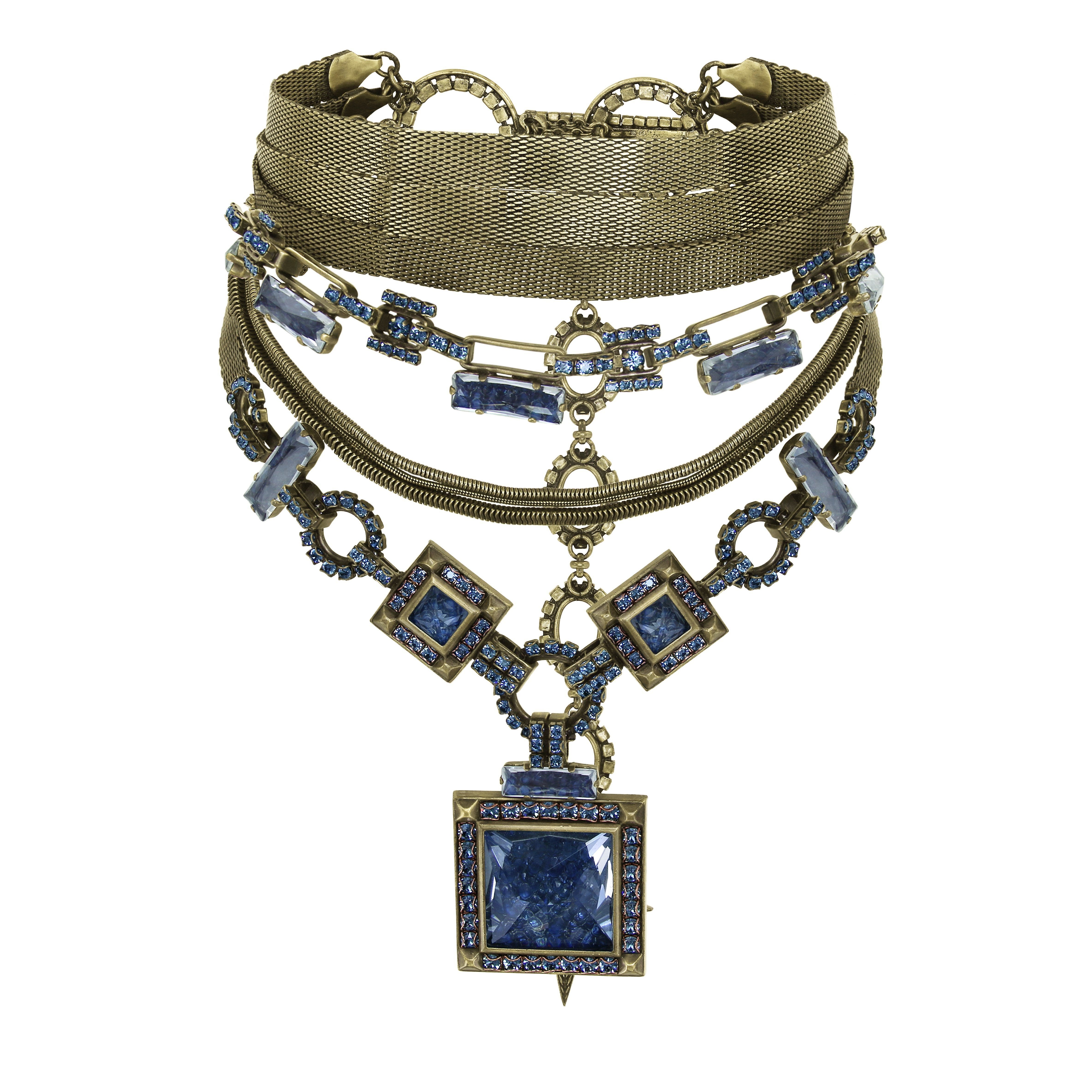 image for Necklace Collier Iceberg De Luxe Blue  