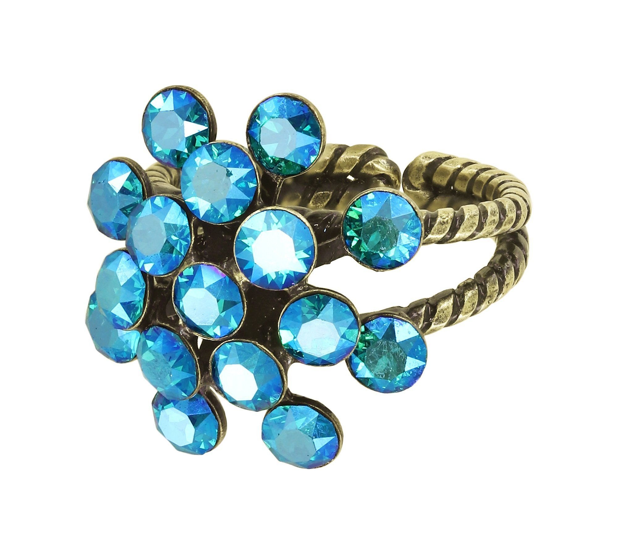 image pour Anneau Magic Fireball Bleu / Vert blue zircon shimmer Classic Size (21mm Ø)