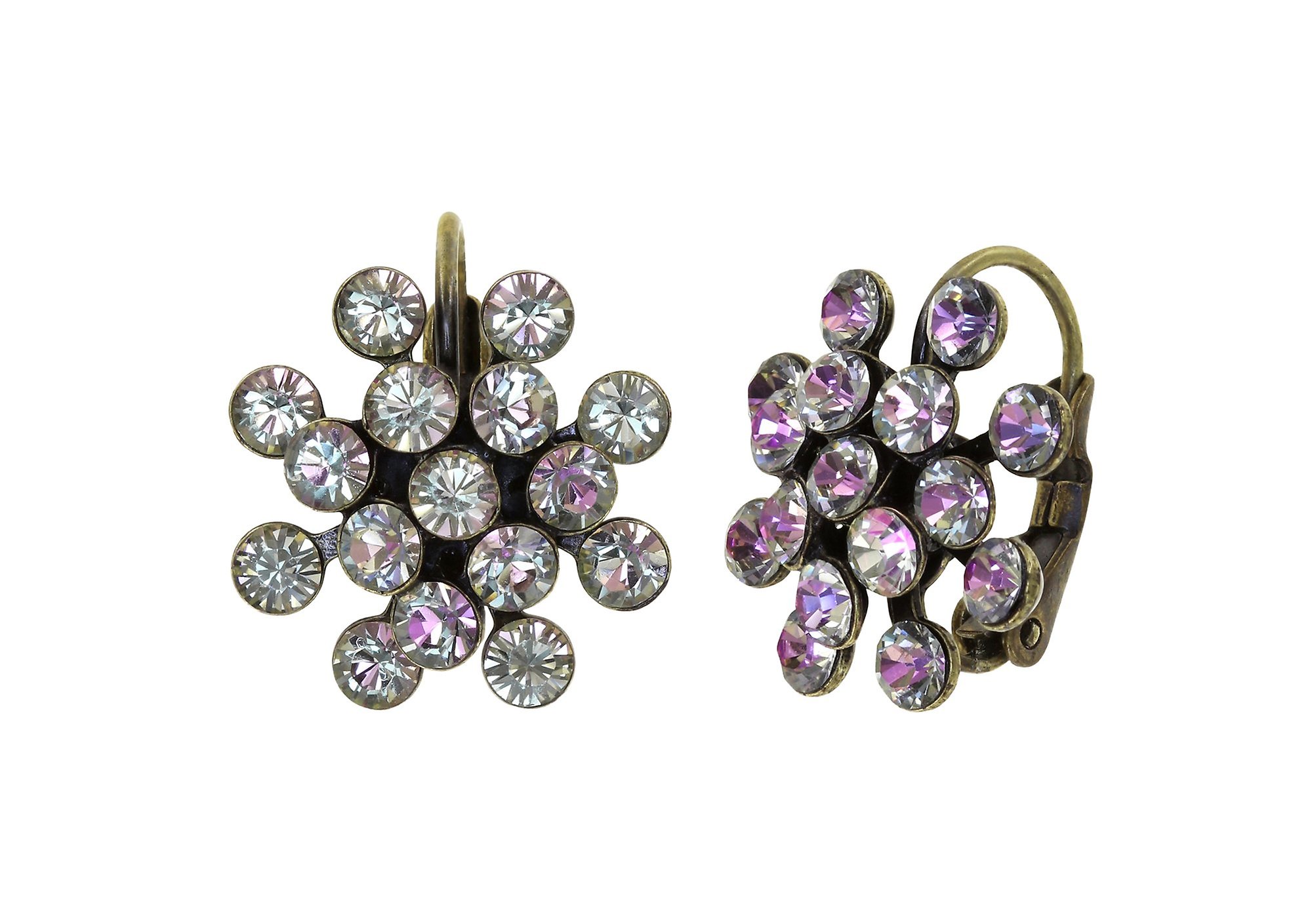 image for Earring Eurowire Magic Fireball White / Light Rose crystal vitrail light mini