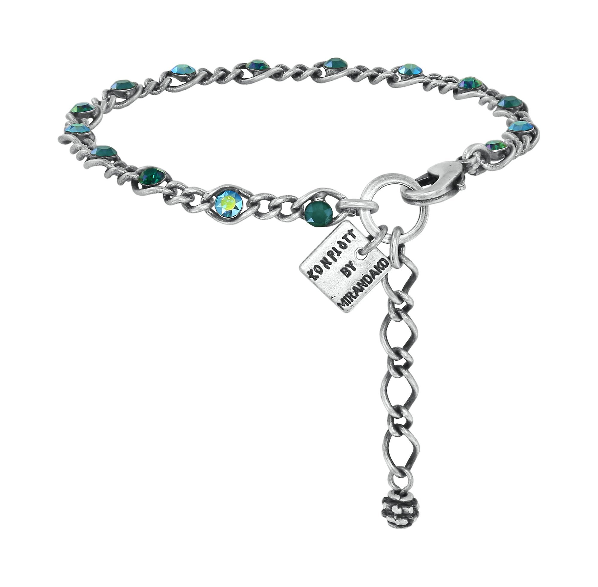 Bild für Armband Magic Fireball Smaragd In Flammen Blau / grün mini