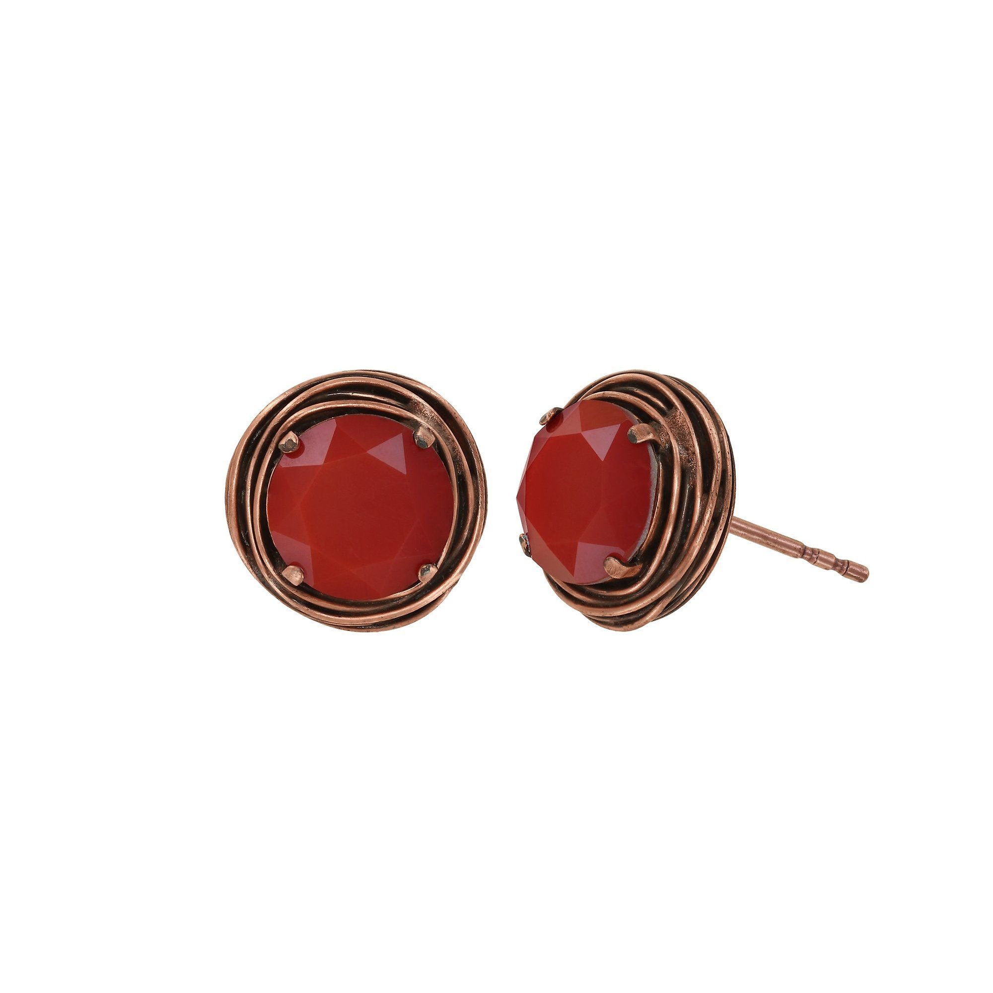 image pour Clou d'oreille Amazonia Rouge OA105 13mm