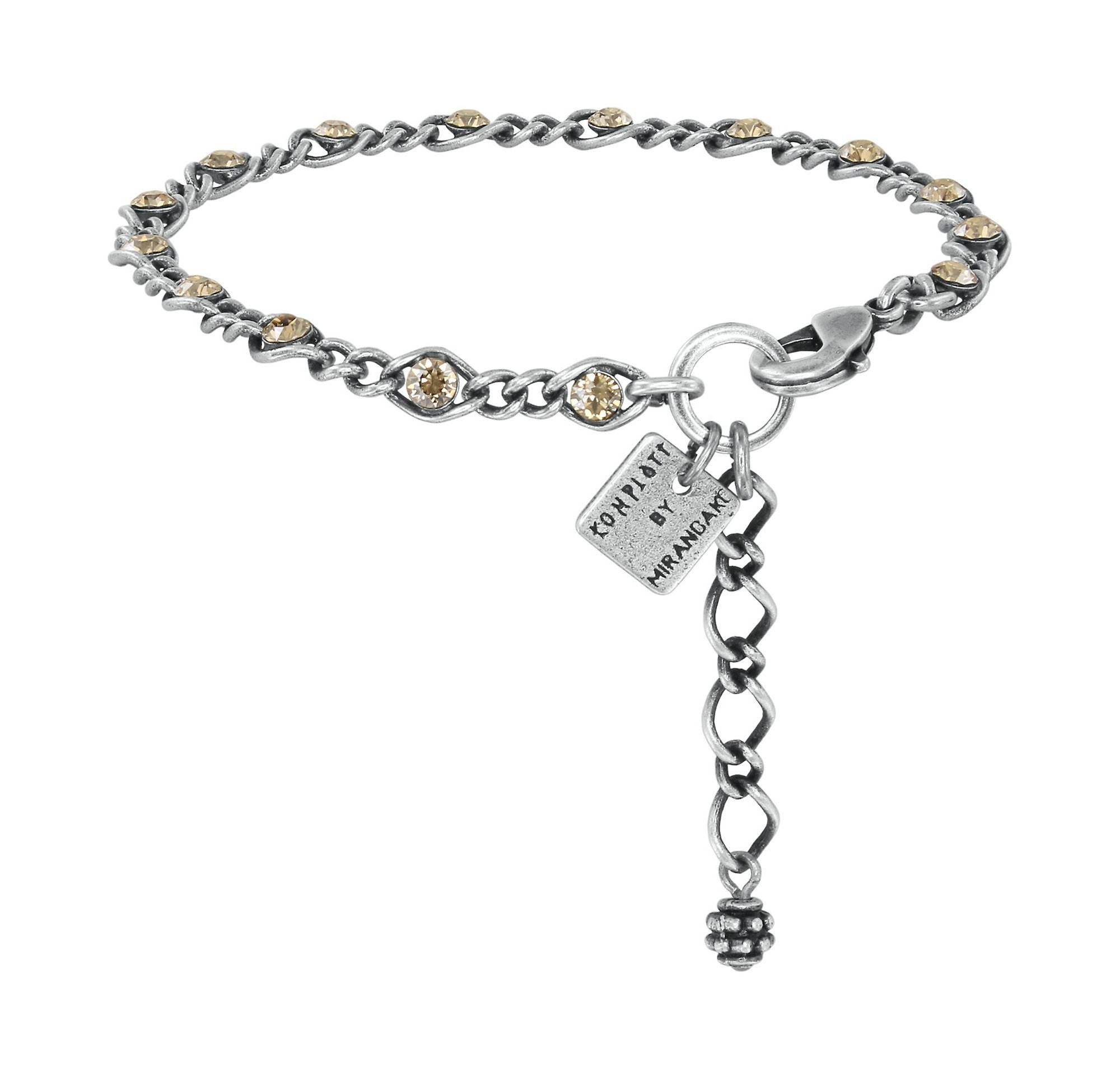 Bild für Armband Magic Fireball Beige Kristall goldener Schatten mini