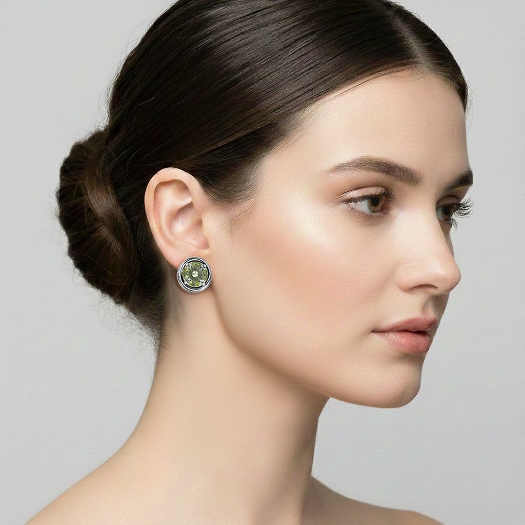 image for Earring Stud Amazonia Green Olivine 13mm
