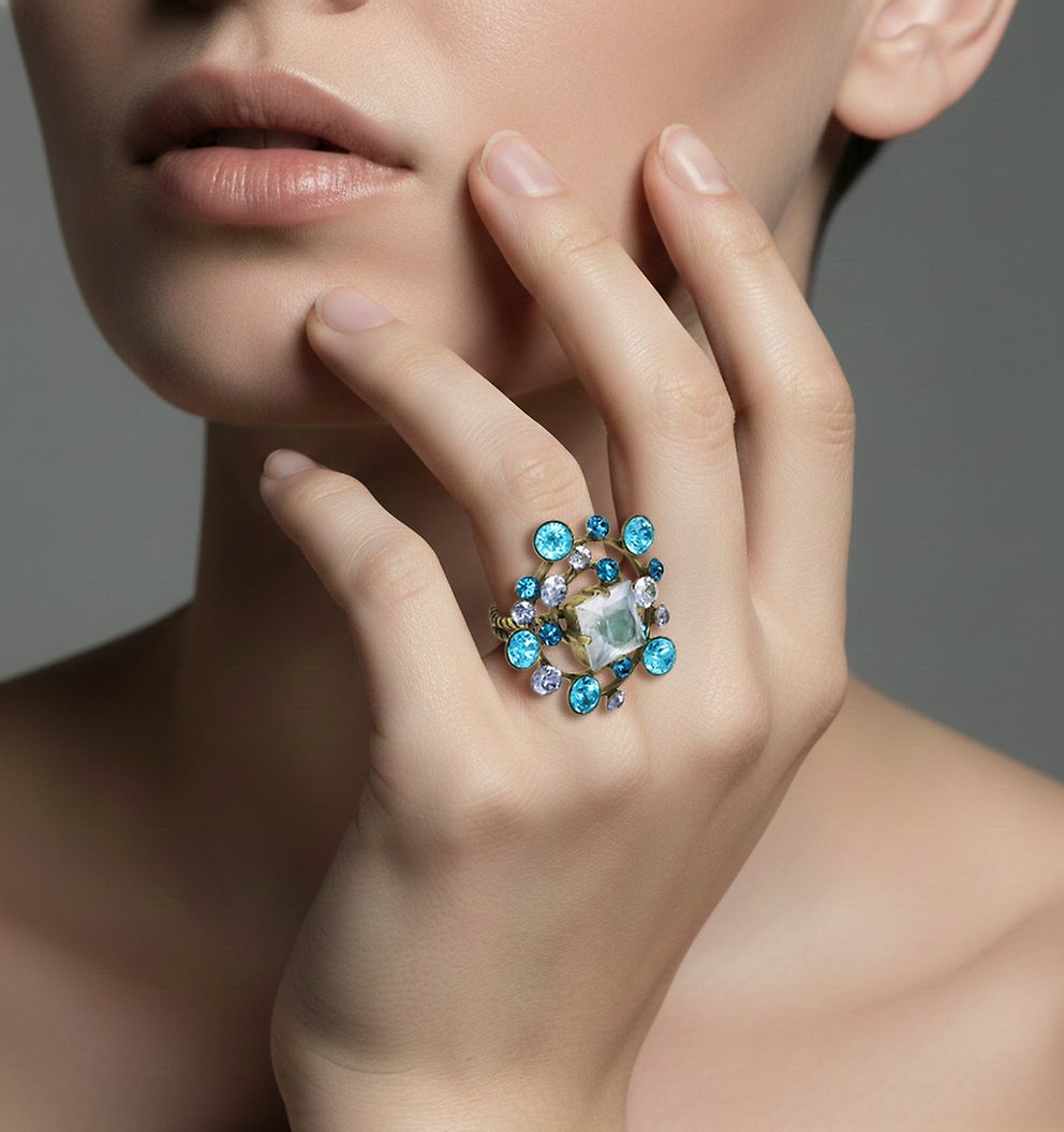 Bild für Ring Hera Blau  Medium