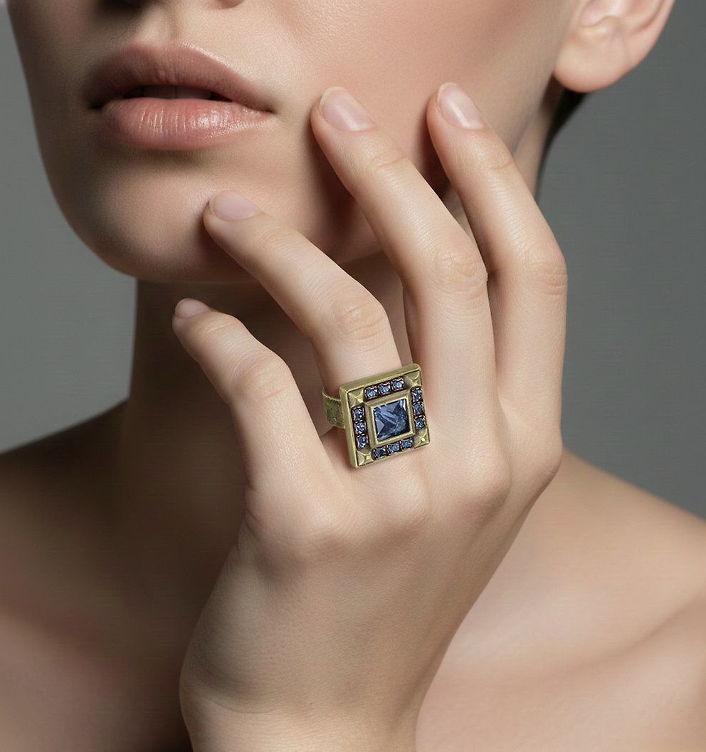 image for Ring Iceberg De Luxe Blue  