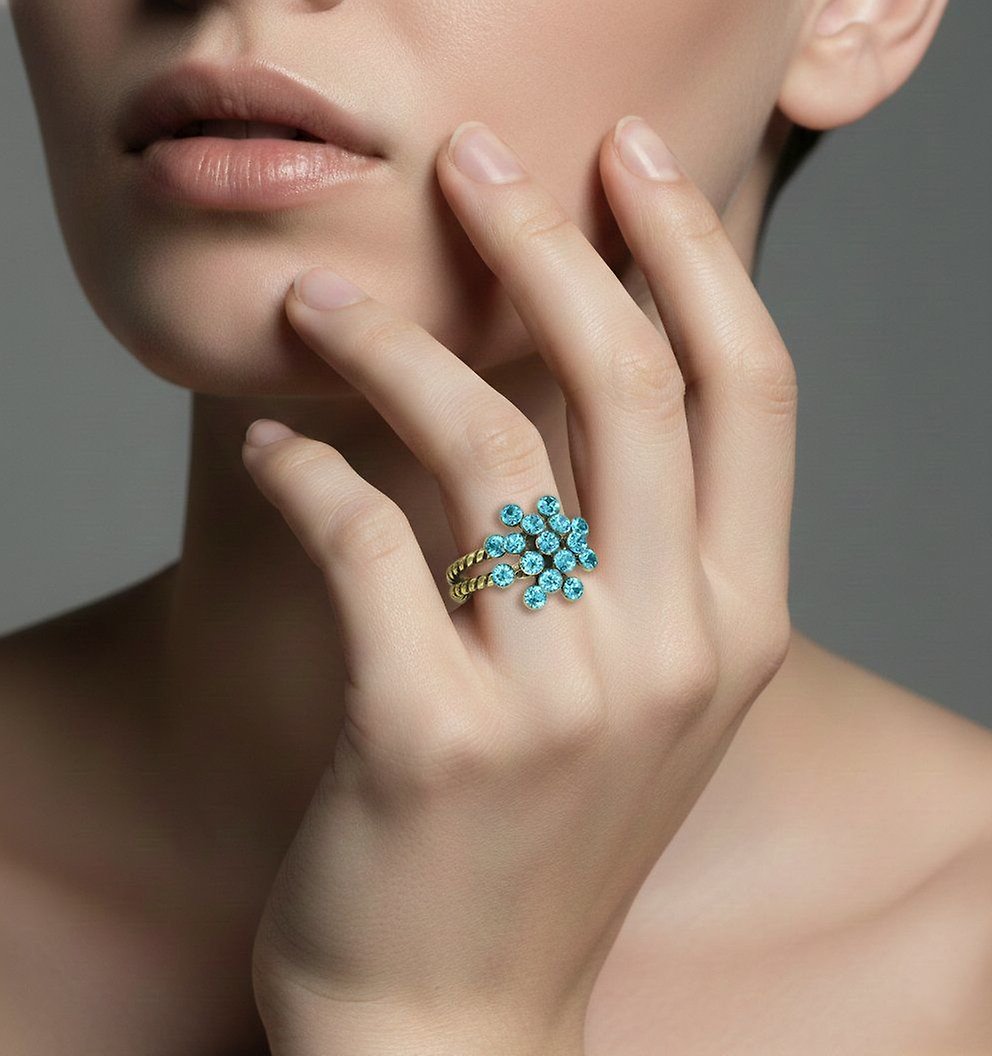 image for Ring Magic Fireball Blue lt. turquoise mini