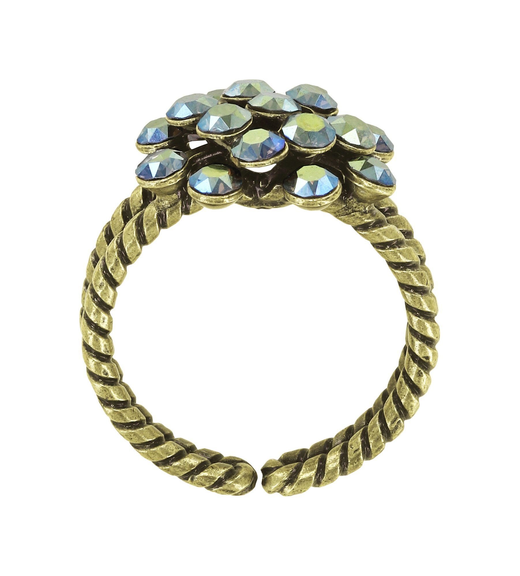 image pour Anneau Magic Fireball Vert crystal iridescent green mini