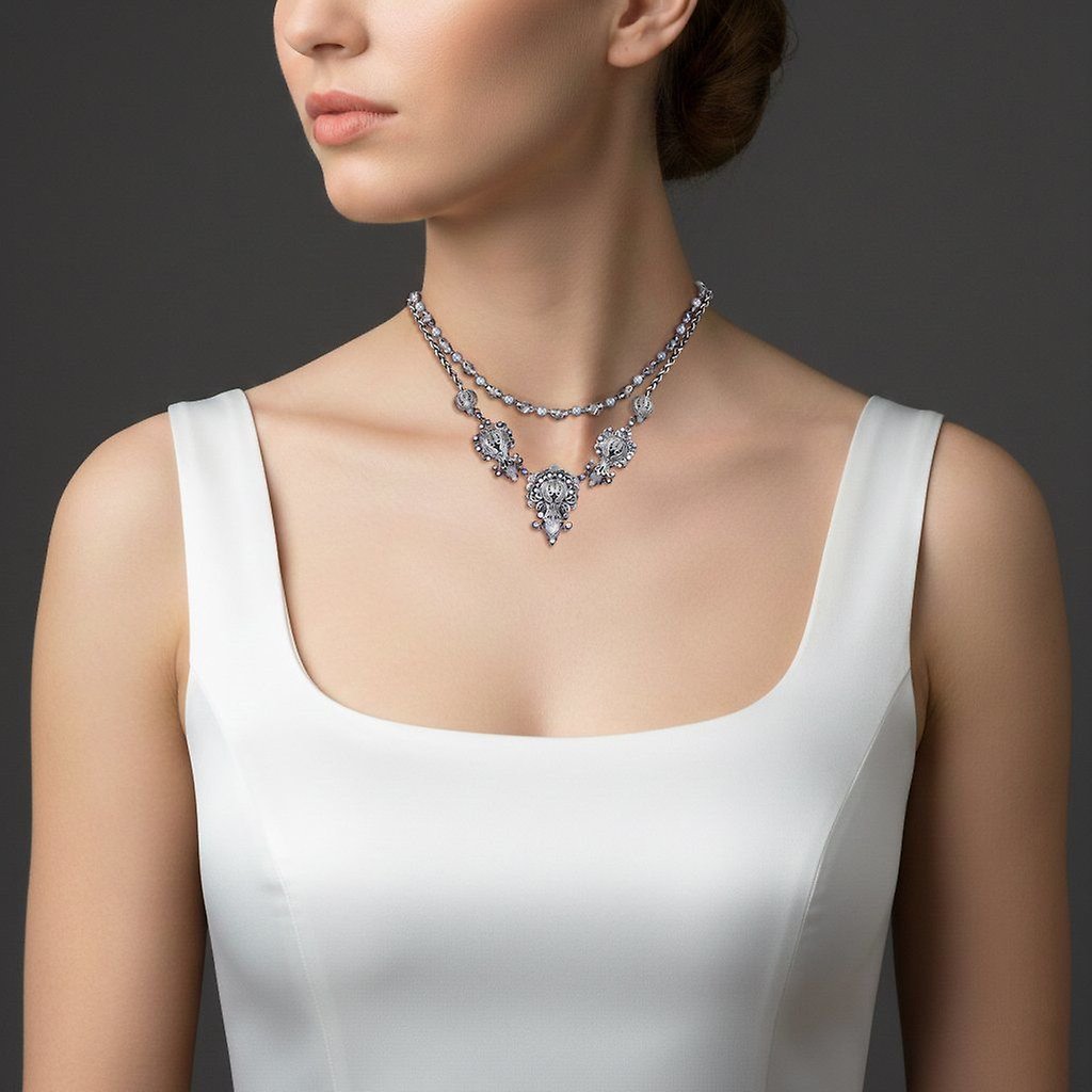 image for Necklace Harakiri Bloom White  small, extra small