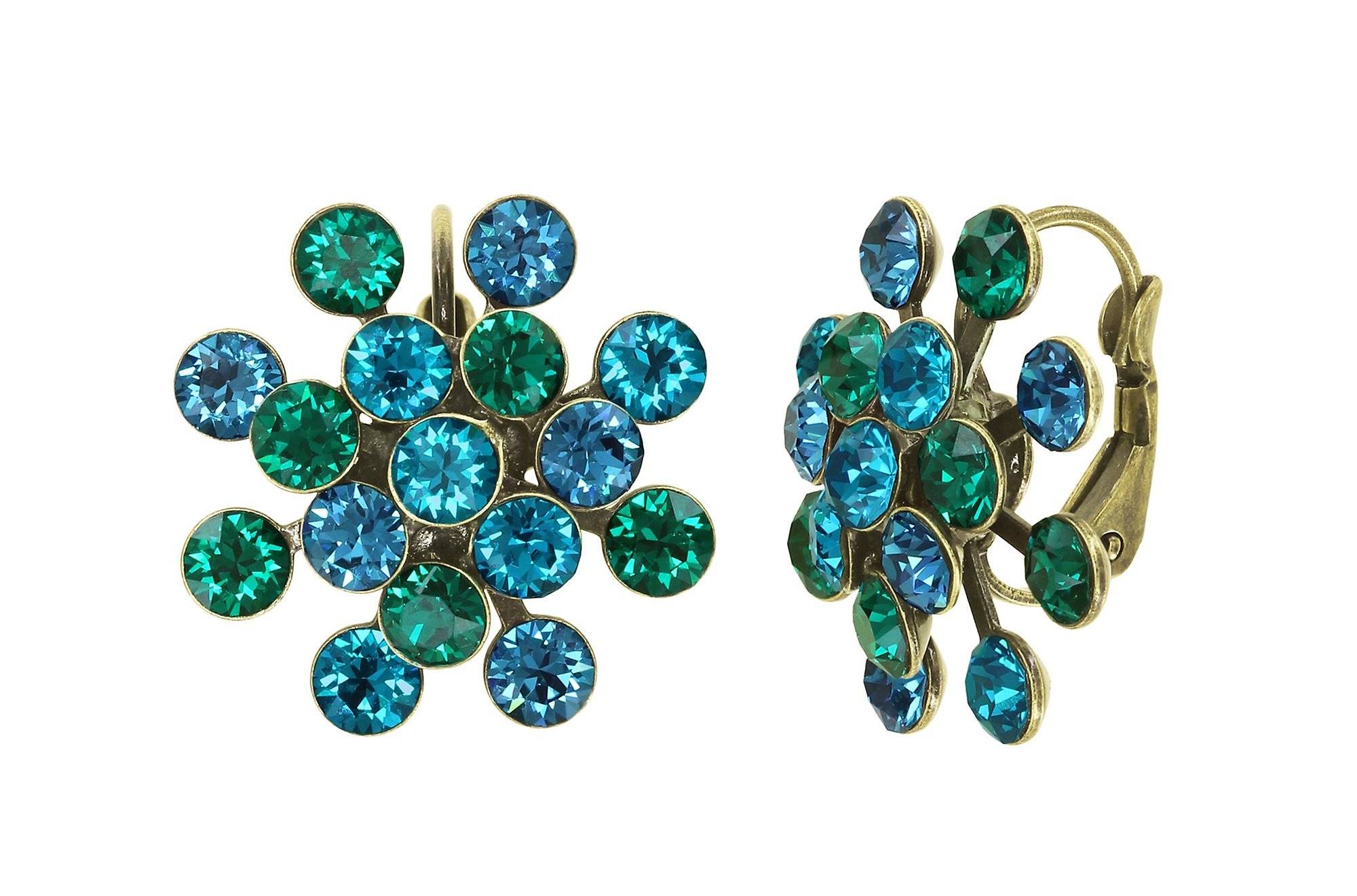 Bild für Ohrringe mit Brisur Magic Fireball Blau / Grün  Classic Size (21mm Ø)