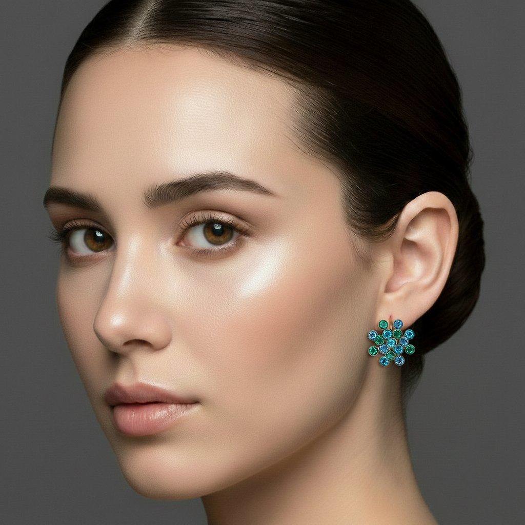 image for Earring Eurowire Magic Fireball Blue / Green  Classic Size (21mm Ø)