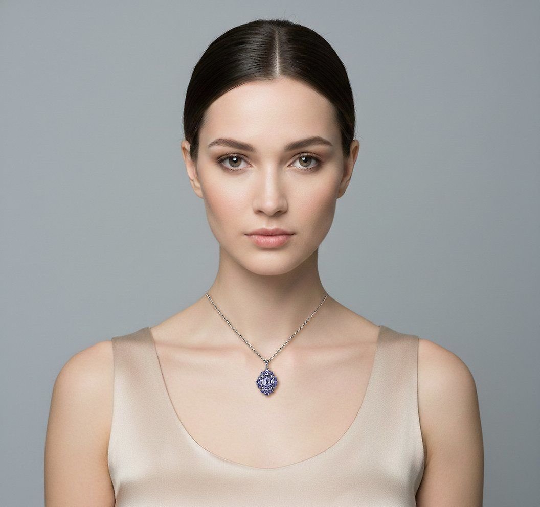 image for Necklace Pendant Byzantine Lila  