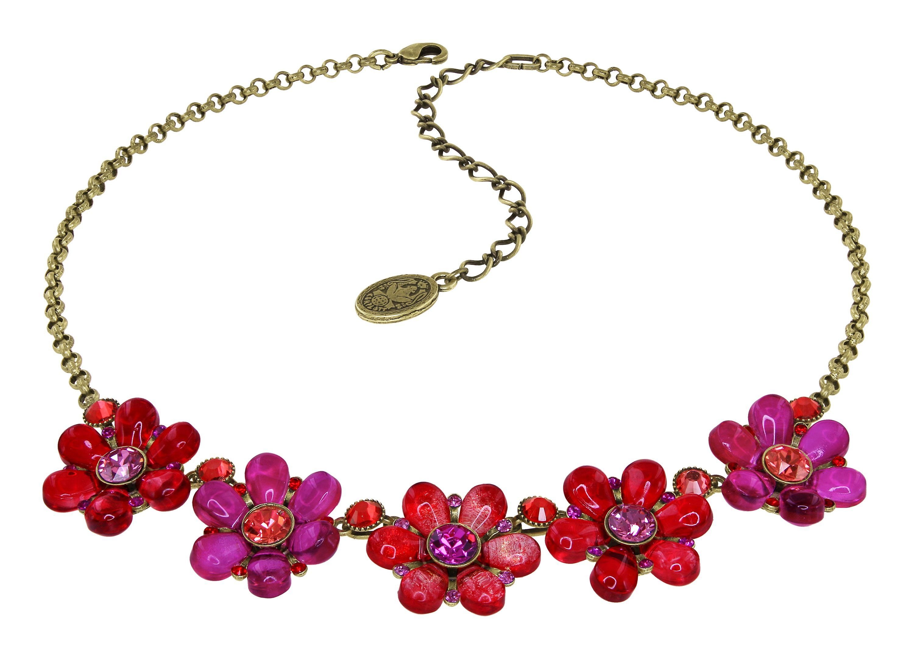 image for Necklace Daisy Love Red / Pink  