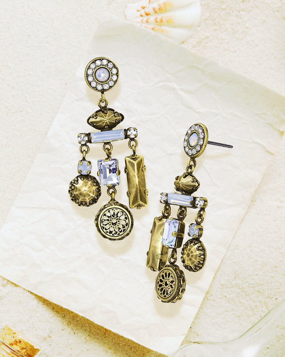 Konplott Braccialetto Magic Fireball A Maglia Fine - Cristalli Swarovski Rotondi Grigi E Bianchi, Argento Rodiato, 17 Cm