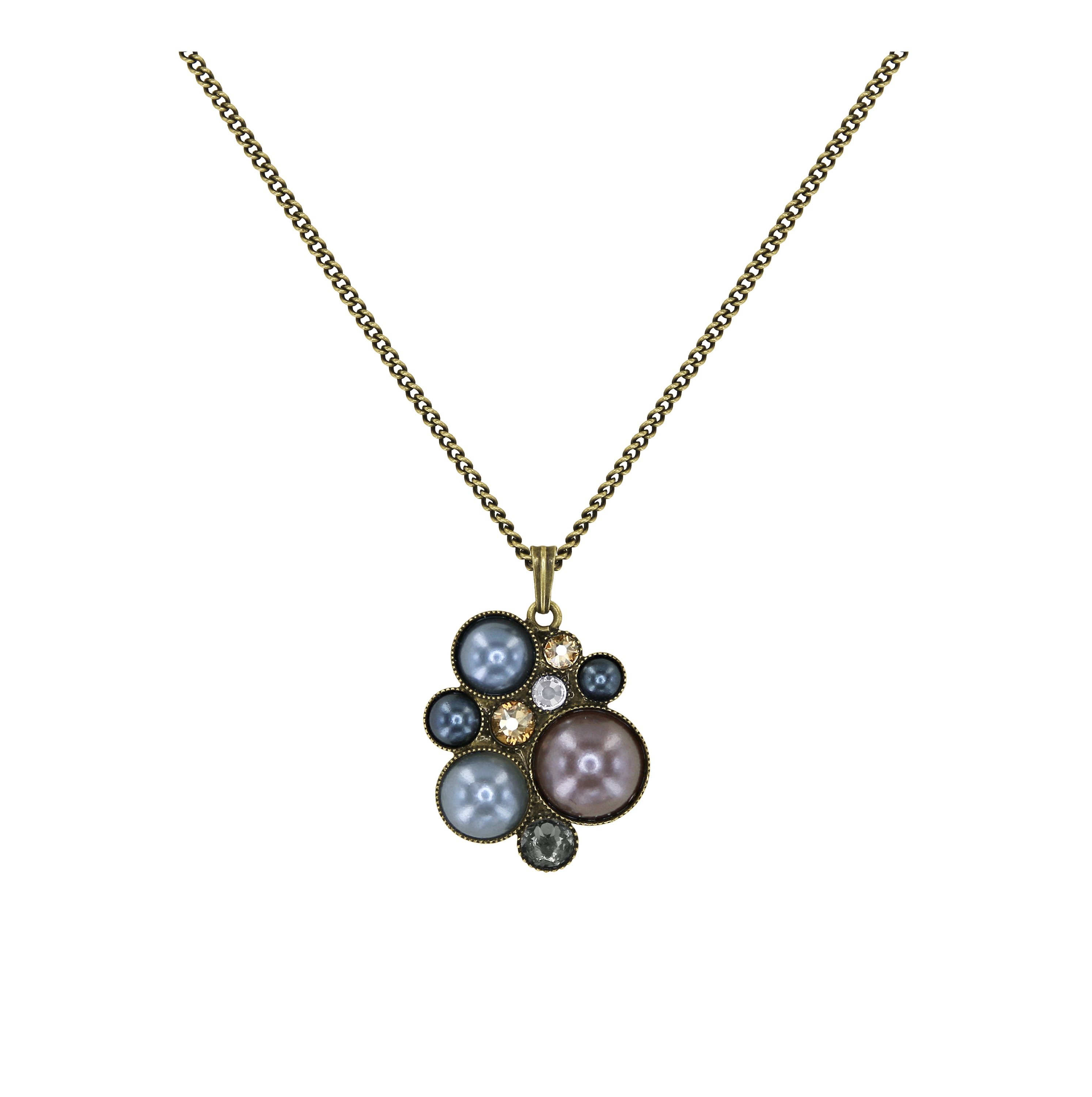 image pour Collier pendant Bubble Cascade Marron / Gris  