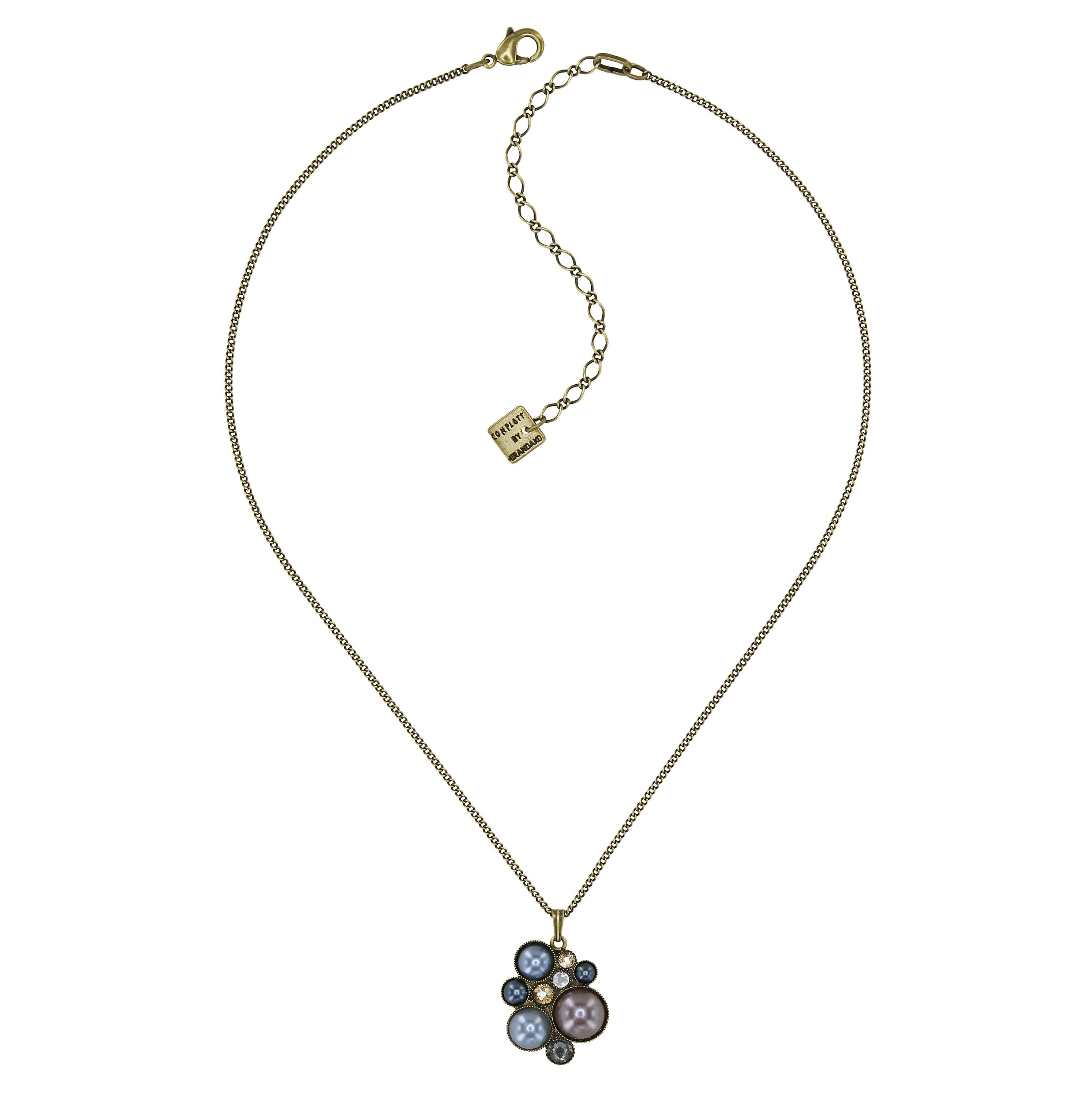 image pour Collier pendant Bubble Cascade Marron / Gris  