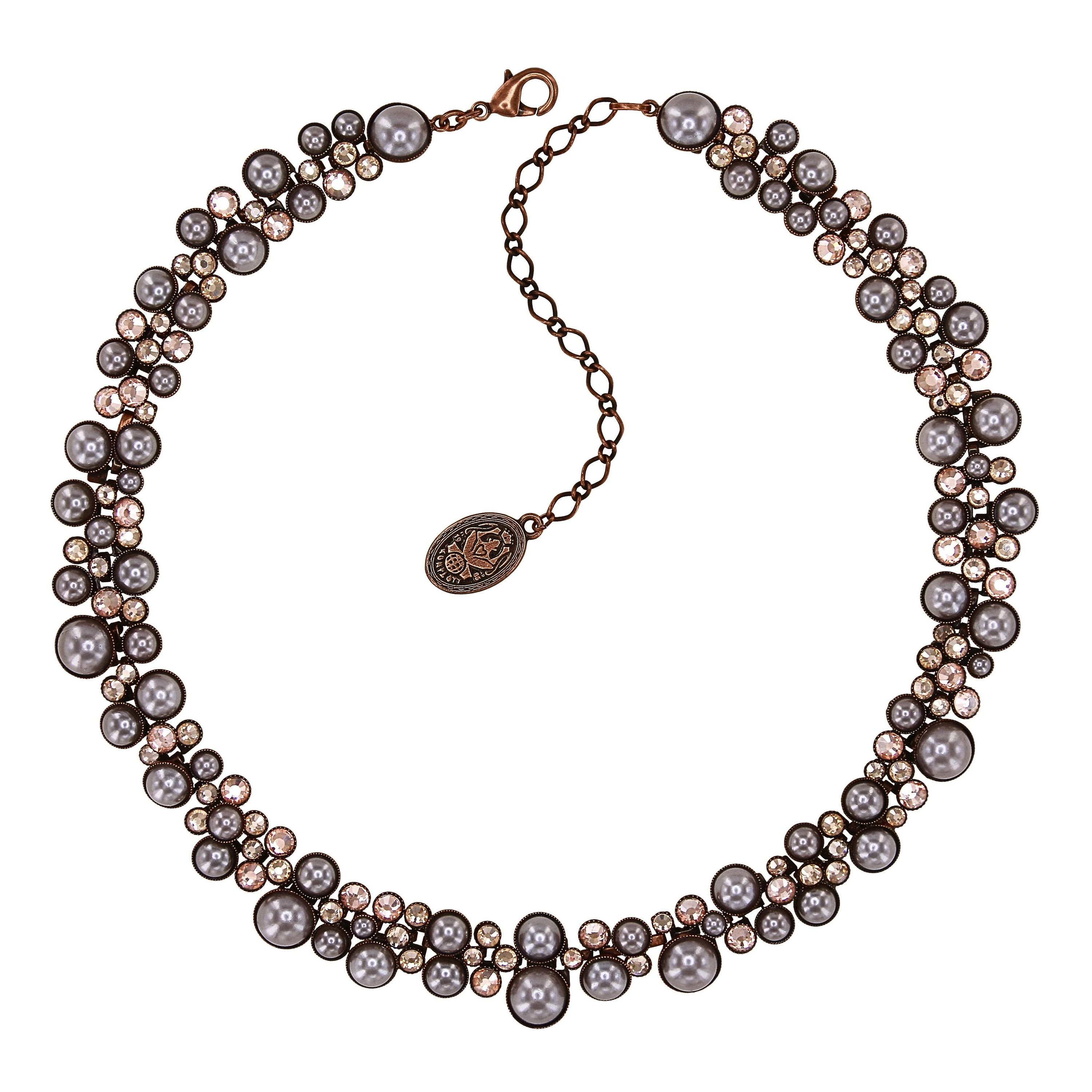 image for Necklace Bubble Cascade Beige / Brown  