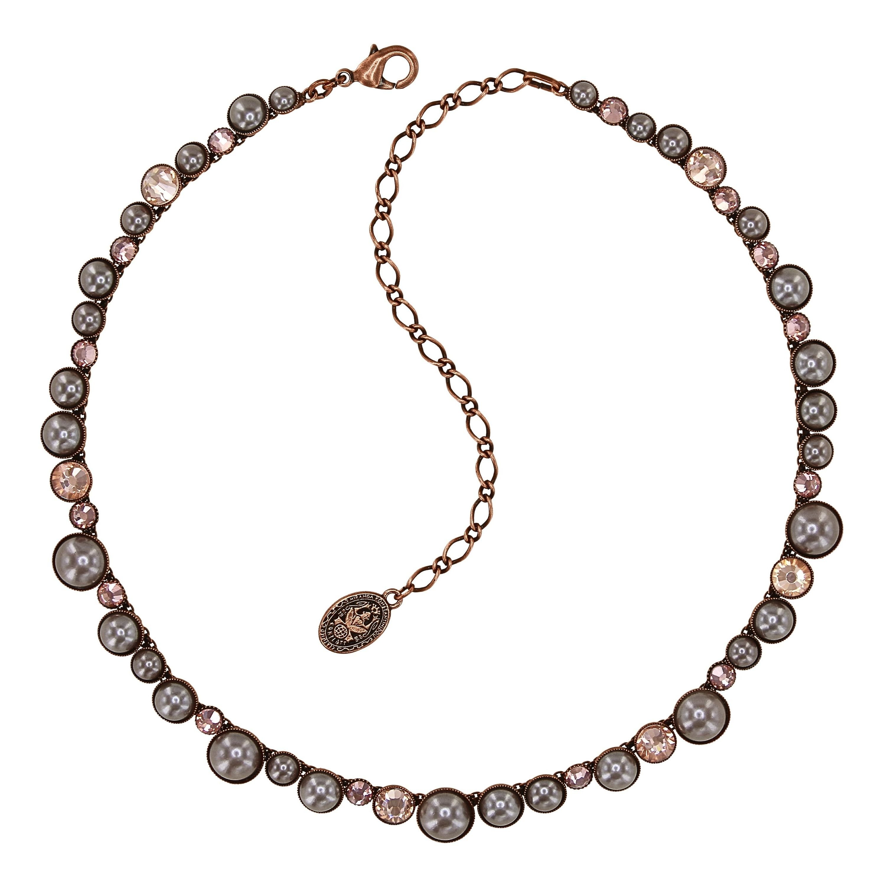 image for Necklace Bubble Cascade Beige / Brown  