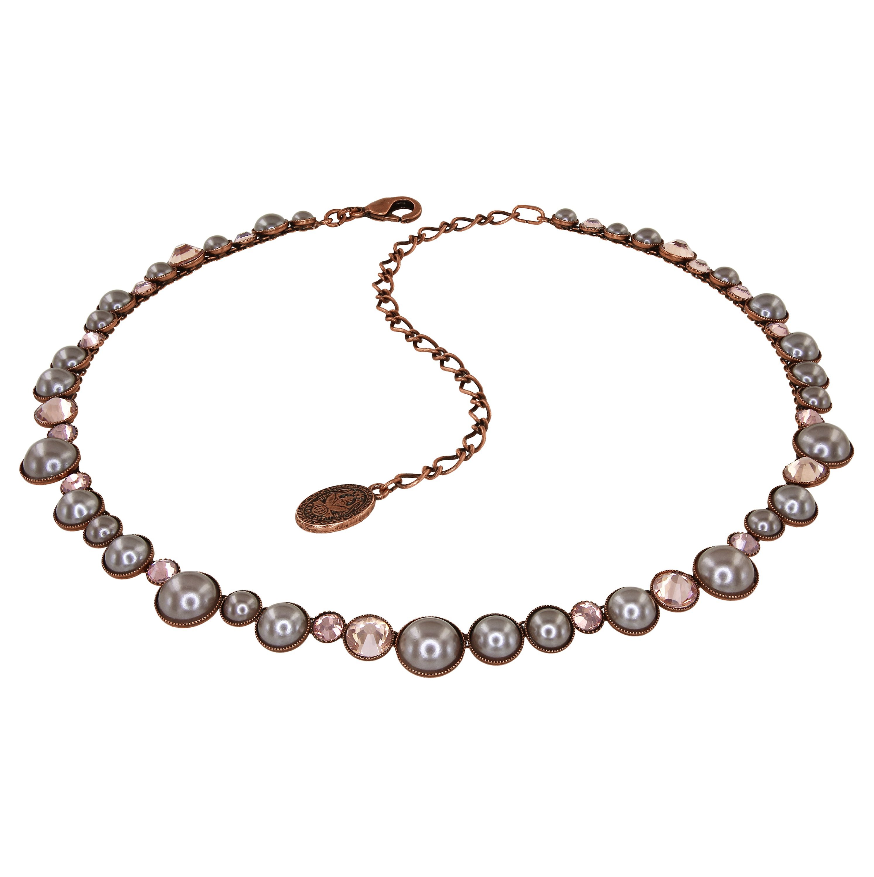 image for Necklace Bubble Cascade Beige / Brown  