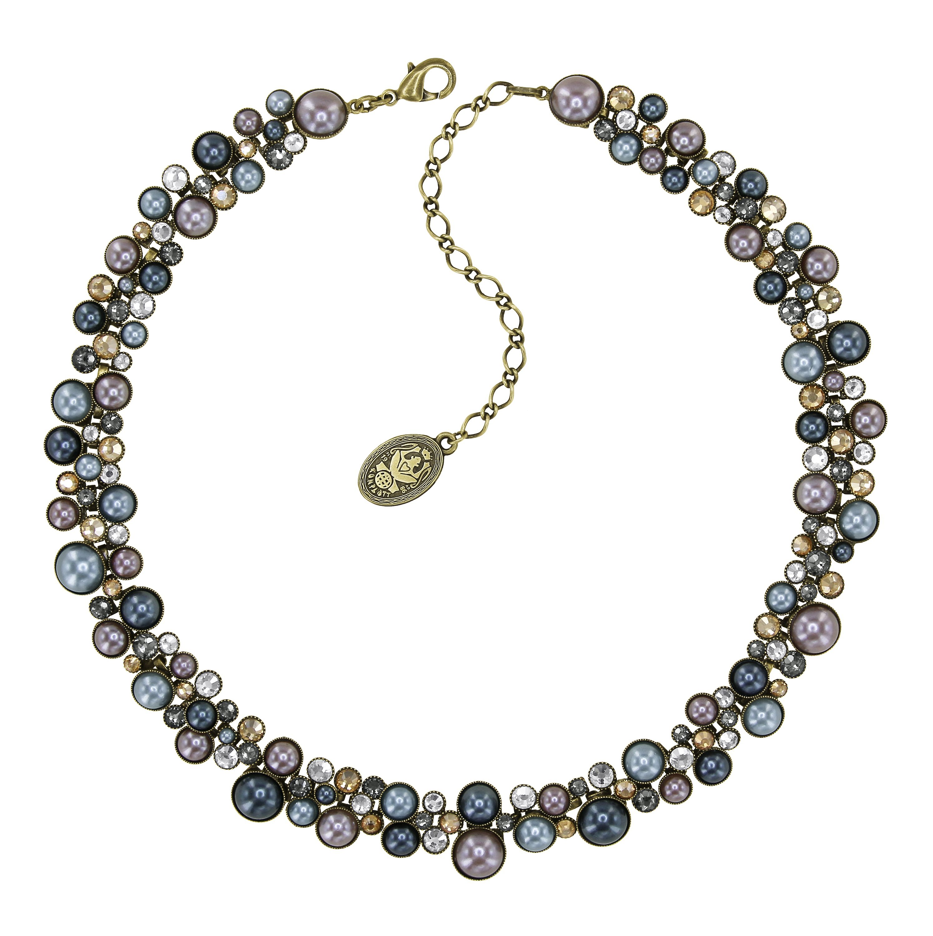 image for Necklace Bubble Cascade Brown / Grey  