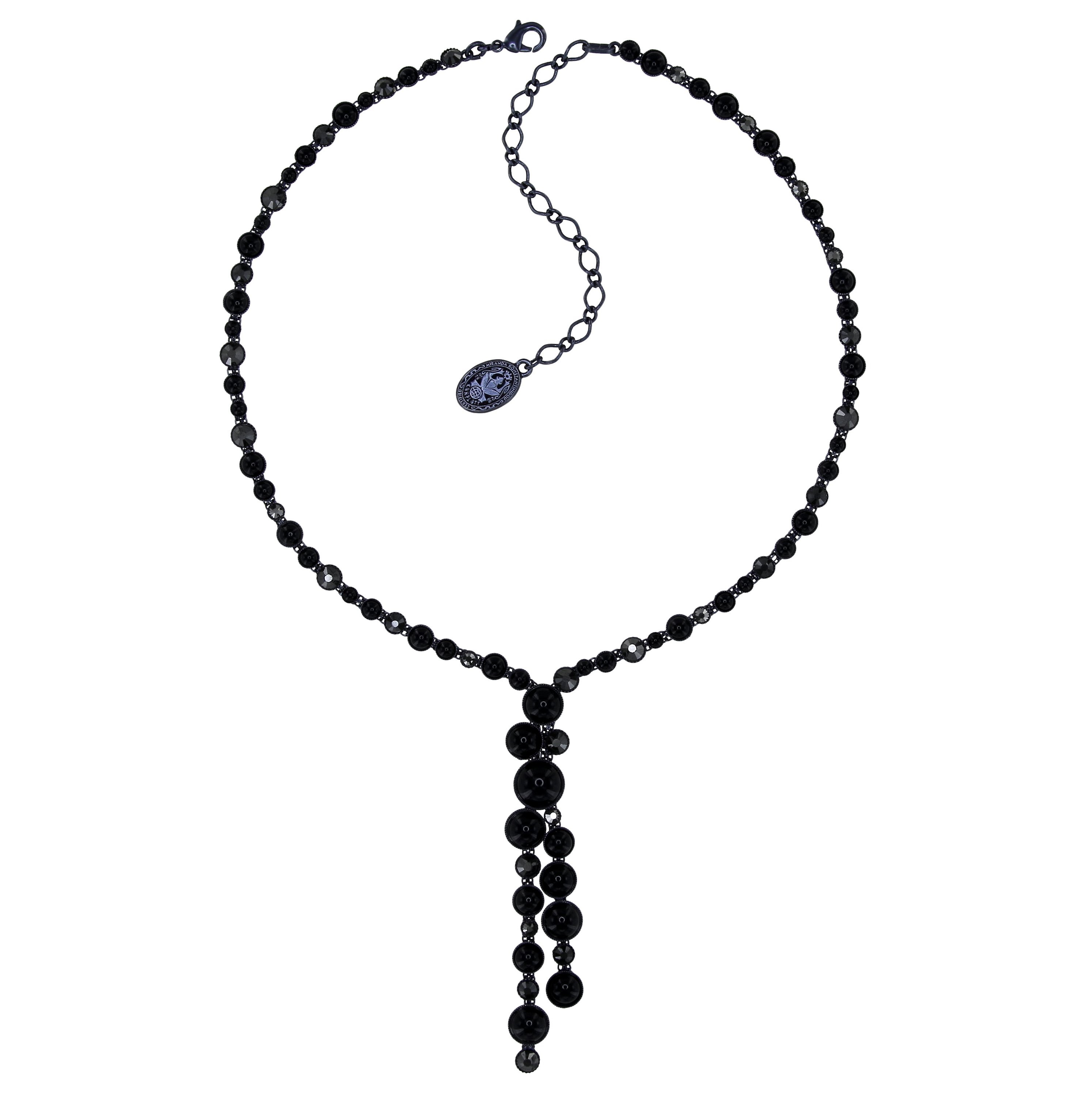 image for Necklace-Y Bubble Cascade Black  