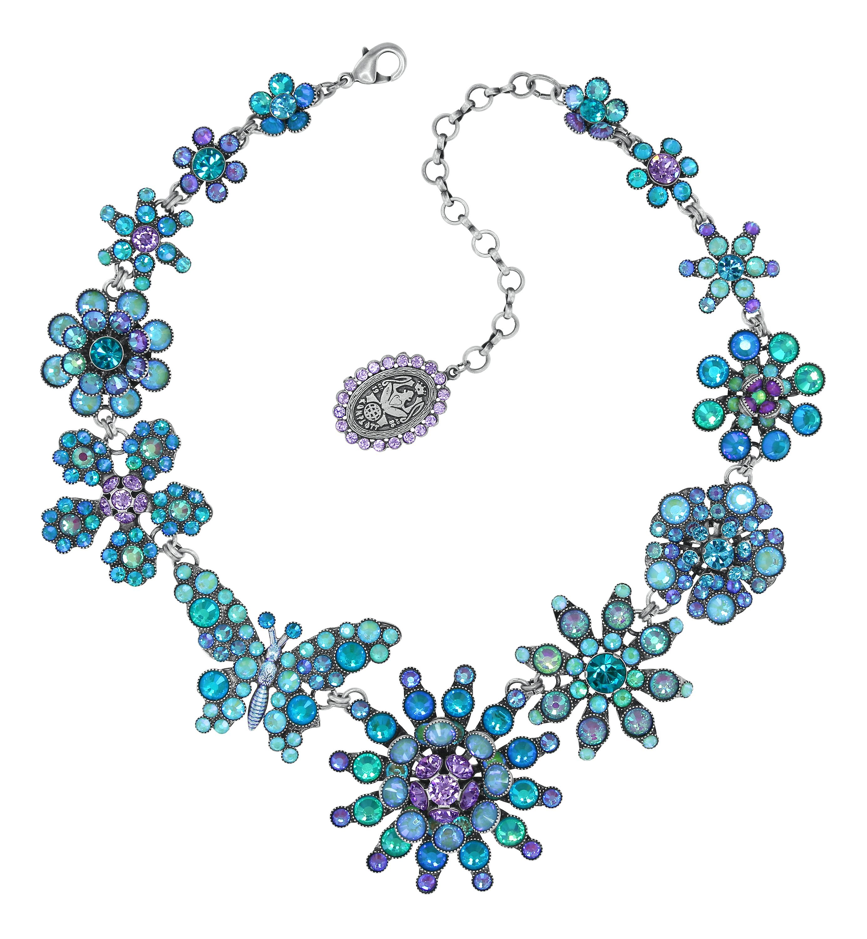 Bild für Halskette Collier Lost Garden Blau / Grün / Lila  