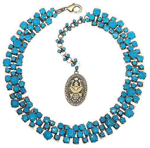 image for Necklace Love Me Tender, Love Me Sweet Dark Blue caribbean blue opal 