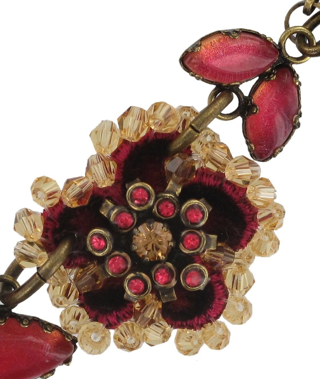 Bild für Halskette Collier Pillow Kiss dunkelrosa / braun  