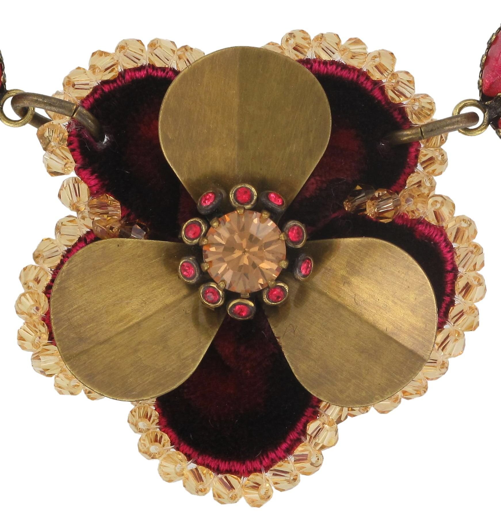Bild für Halskette Collier Pillow Kiss dunkelrosa / braun  