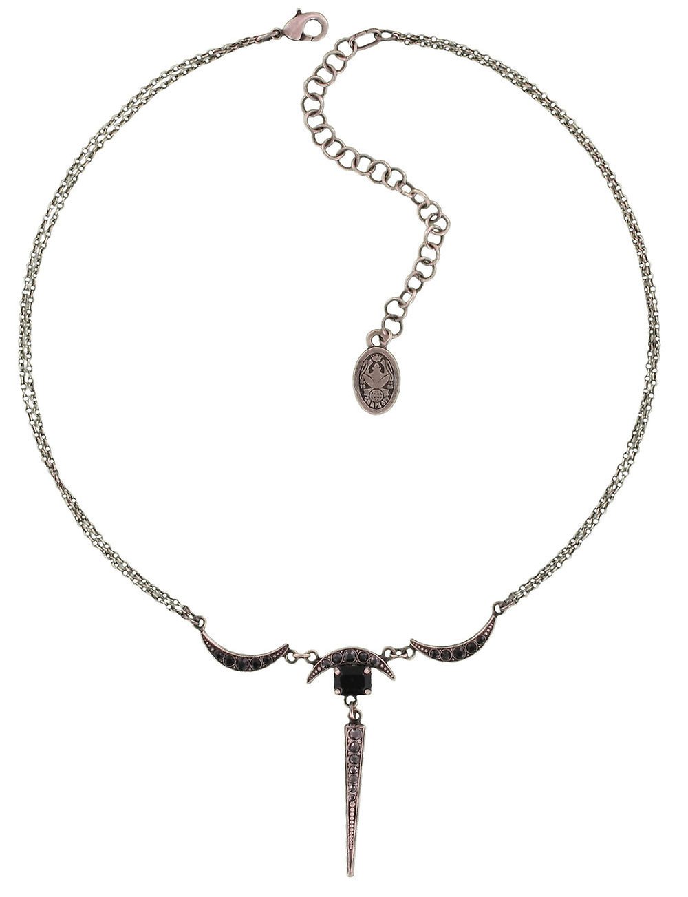 image for Necklace Art Deco Oriental Black  