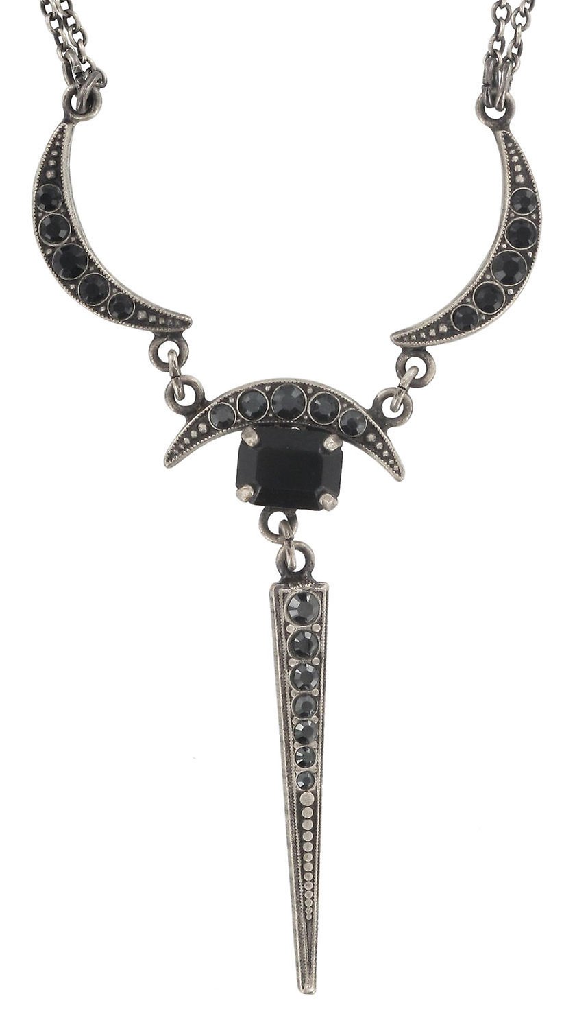 image for Necklace Art Deco Oriental Black  