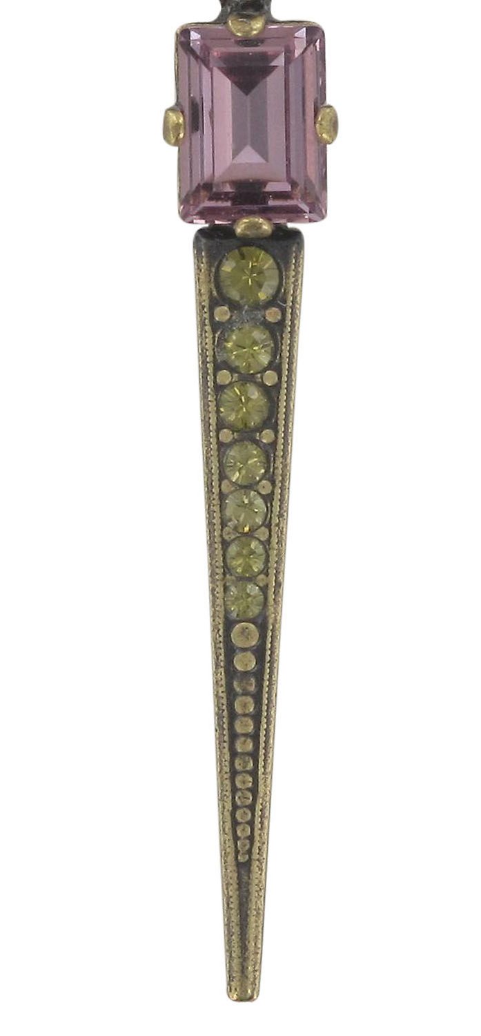 image for Earring Dangling Art Deco Oriental Peacock  