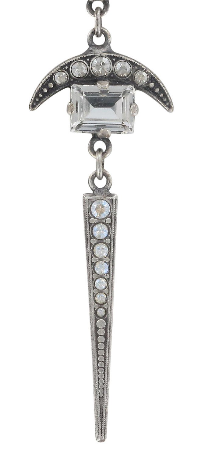 Bild für Ohrstecker baumelnd Art Deco Oriental Weiß  