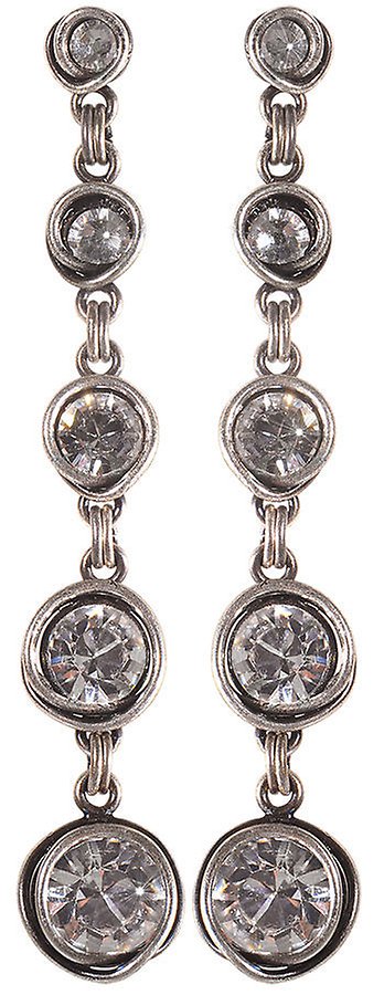image pour Clou d'oreille pendant Sparkle Twist Blanc crystal 