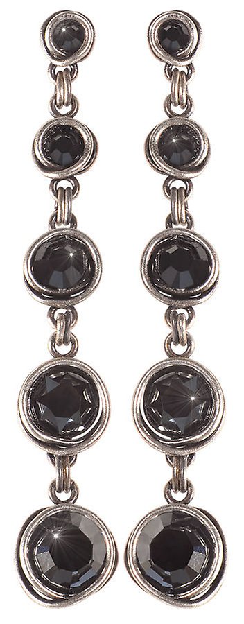 image for Earring Stud Dangling Sparkle Twist Black jet hematite 