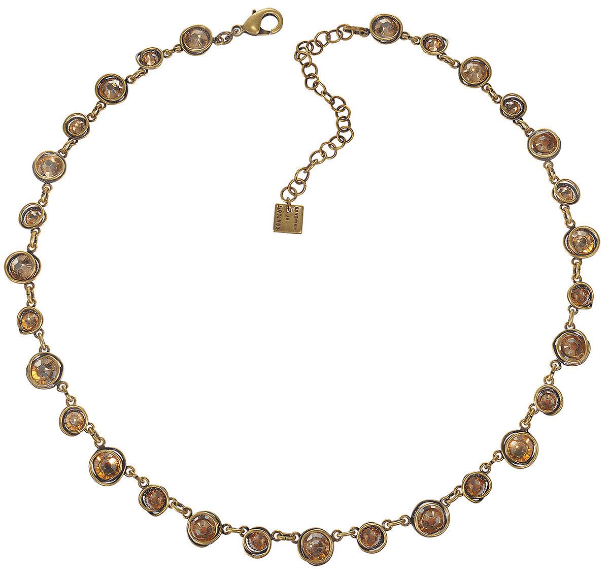 Bild für Halskette Sparkle Twist Beige Kristall goldener Schatten 