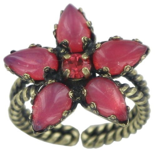 image for Ring Twisted Flower Red  