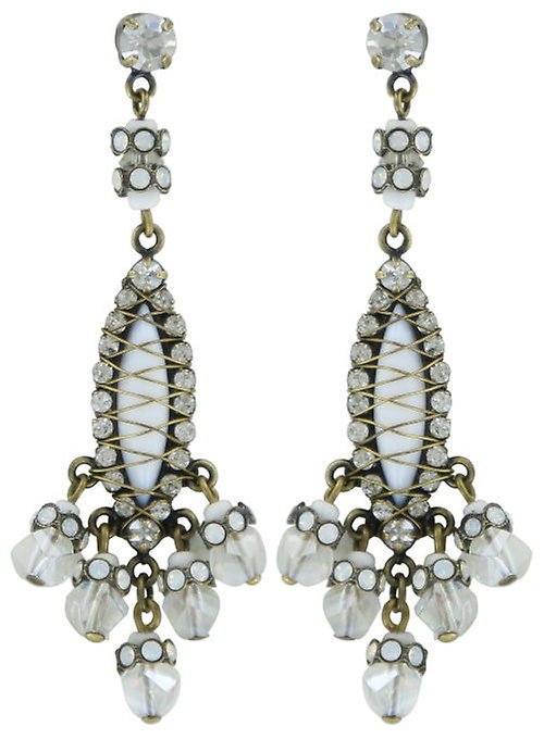 image pour Clou d'oreille pendant Indianafrica white  